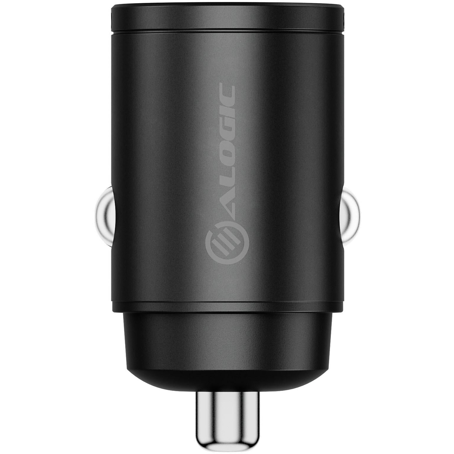 ALOGIC 30W USB C/A Fast Car Charger - Dual Port Rapid Power Adapter for iPhone, Samsung, iPad - Perfect for Road Trips & Commuting
