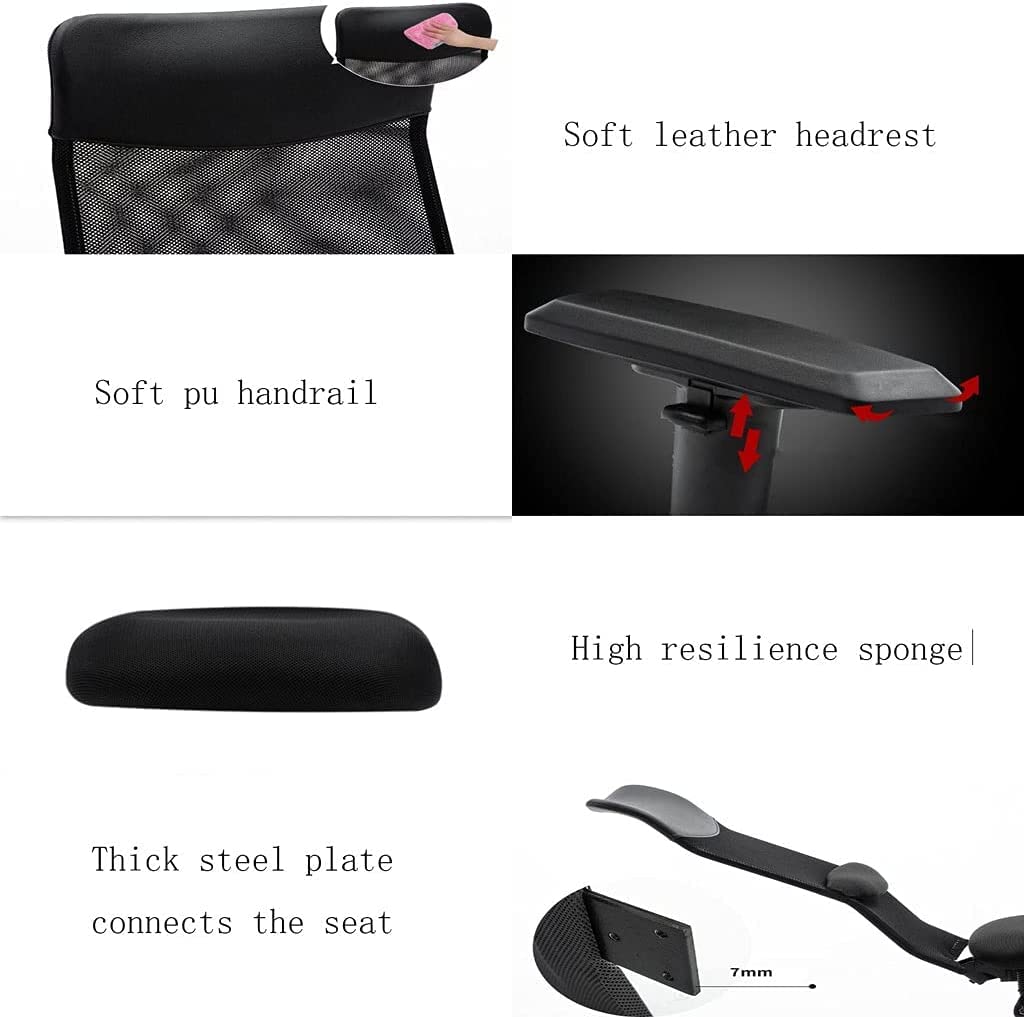 Ergonomic Mesh Office Chair - Adjustable Reclining Backrest, Breathable Computer Desk Chair for Home & Gaming, Comfortable Task Chair with Lumbar Support (Red) - Perfect for Work, Study & Long Hours at the Desk