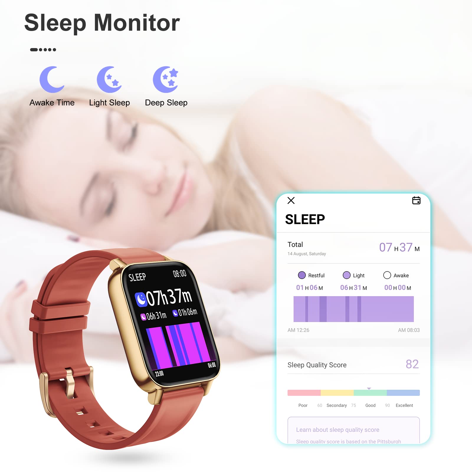 Flian Smart Watch for Women - 1.69