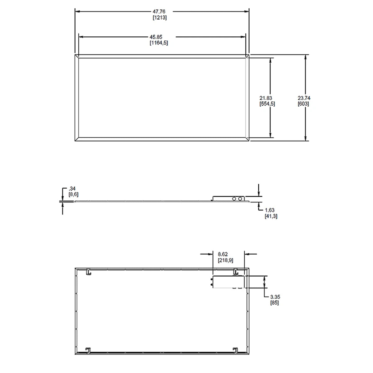 2x4 LED Flat Panel Light - 5500 Lumens, 50W, 3500K/4000K/5000K Color Temperature, 120V-277V - Perfect for Office, Classroom, and Commercial Lighting