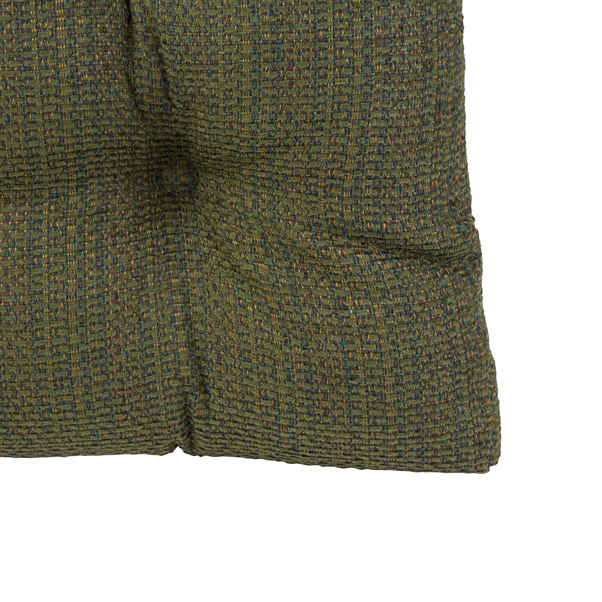 Non-Slip Dining Chair Cushions - Klear Vu Gripper Overstuffed Universal U-Shaped Seat Pads (15x15 Inches, 8-Pack, Waffle Green) - Skid-Proof Kitchen & Office Chair Cushions for Comfort & Home Decor