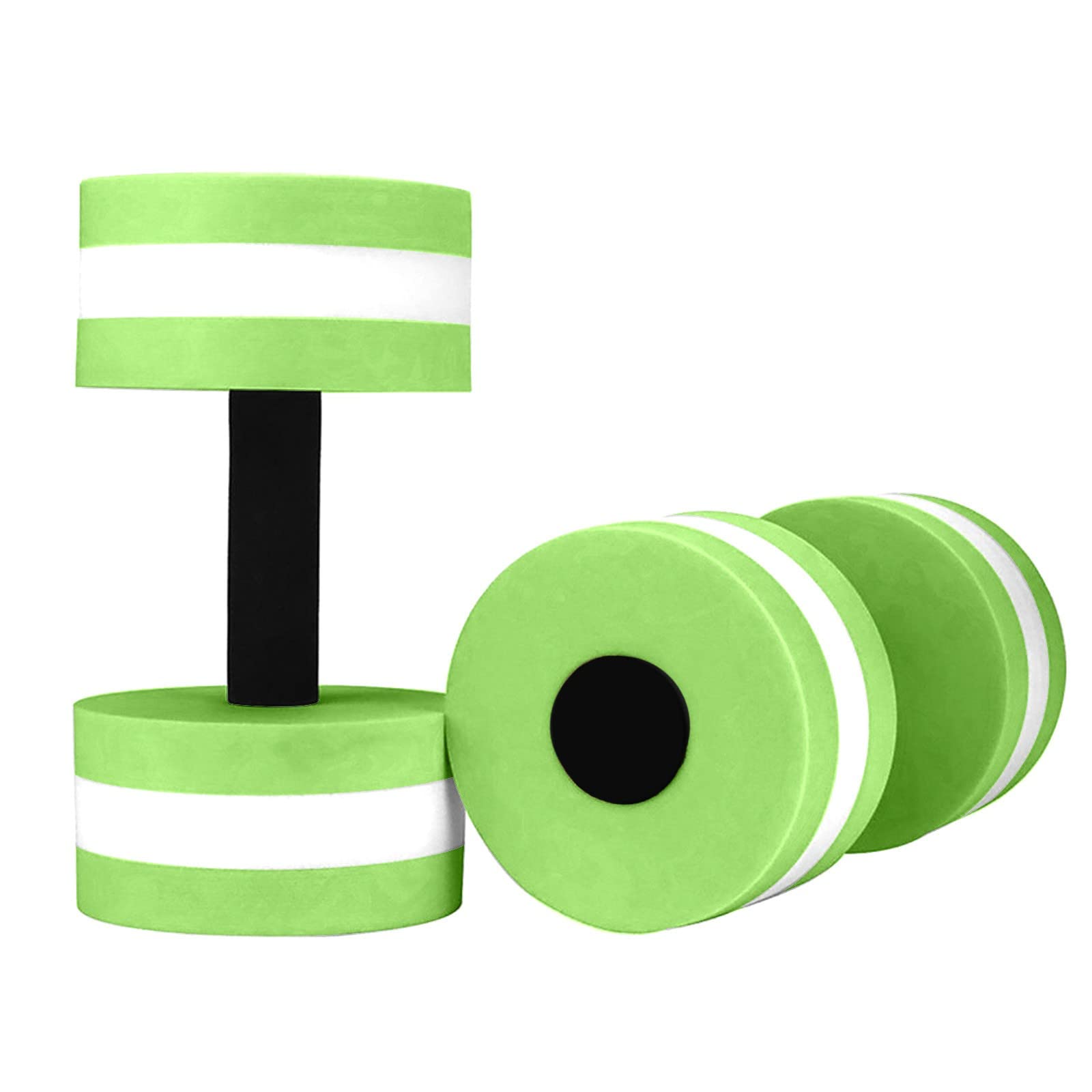 1 Pair Aqua Fitness Foam Dumbbells - Lightweight Pool Resistance Hand Bars for Water Aerobics, Swimming, and Low-Impact Exercise