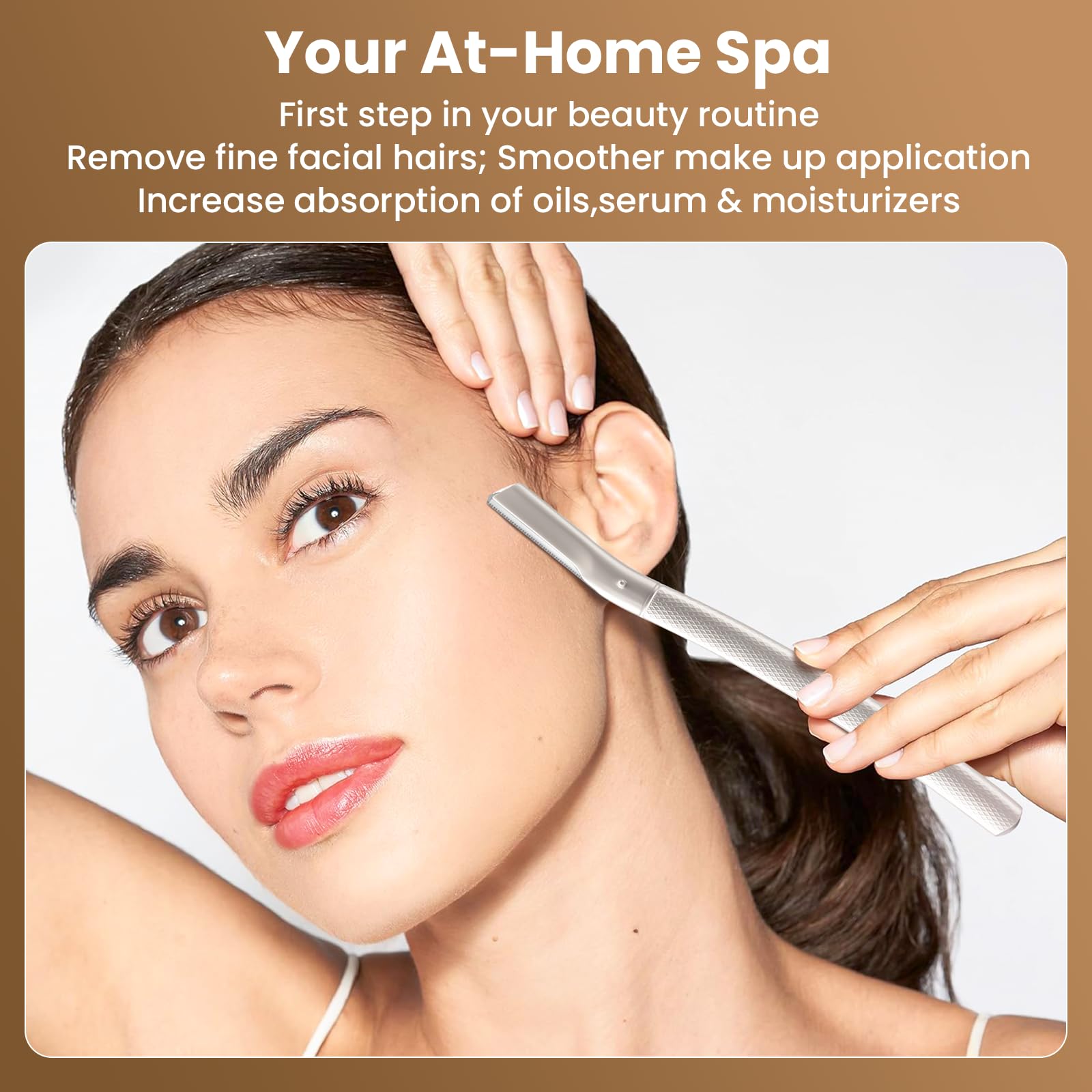 Professional Dermaplaning Tool for Face Exfoliation - Eyebrow Razor & Peach Fuzz Remover for Women | At-Home Facial Hair Removal & Skin Smoothing | Perfect for Pre-Makeup Prep & Skincare Routine