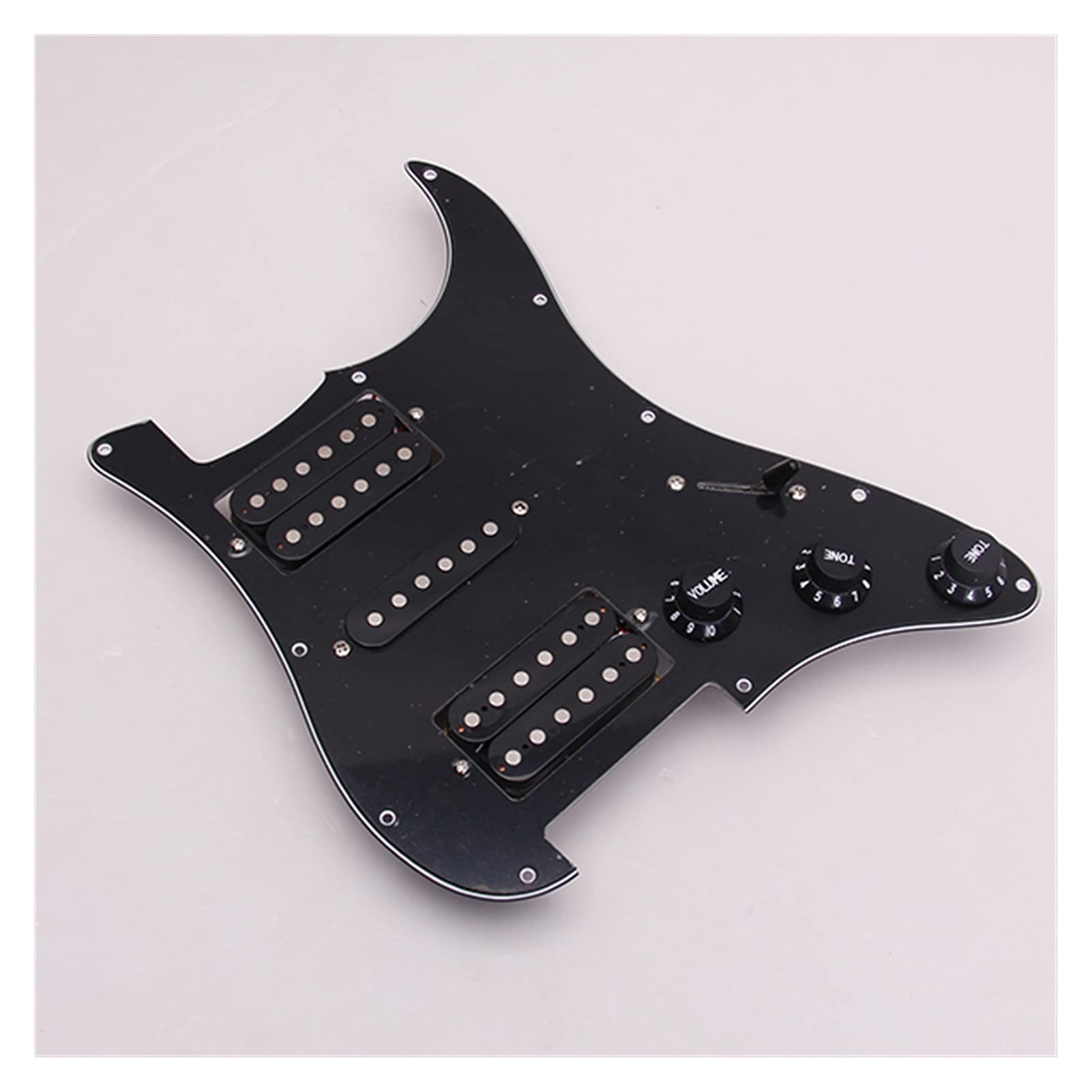 Pre-Wired HSH Black 11-Hole Loaded Pickguard Scratch Plate for Fender Stratocaster Electric Guitar - Perfect for Guitar Upgrades, DIY Repairs & Professional Installations