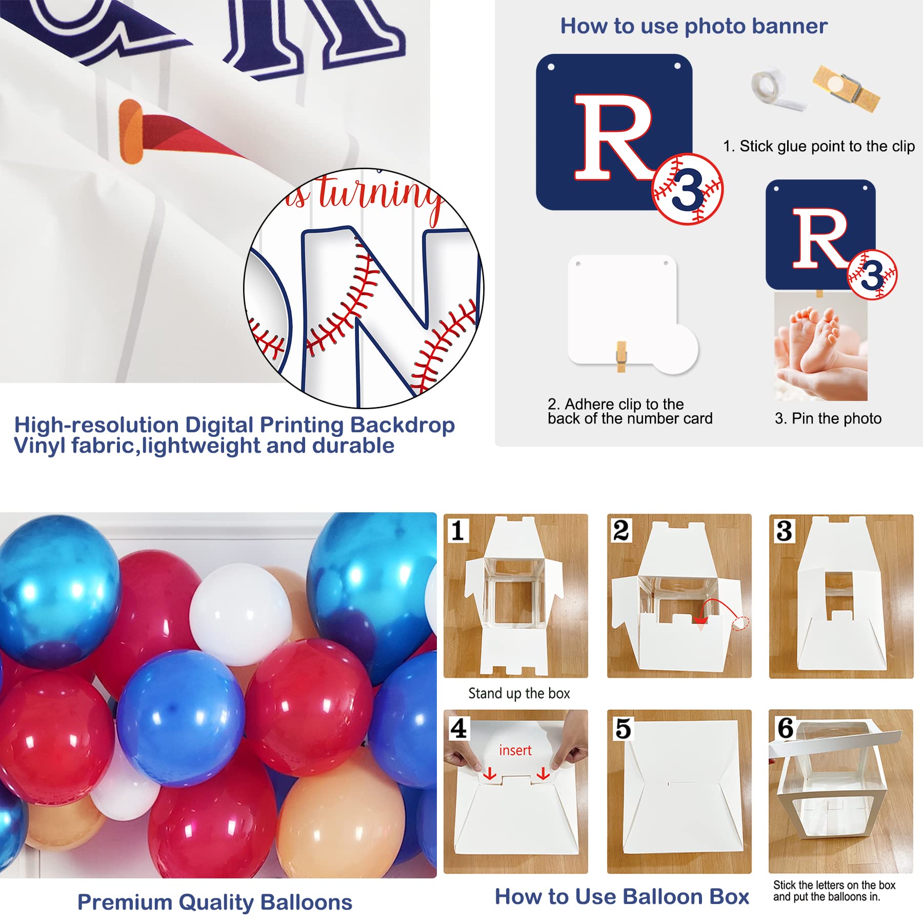Rookie of The Year 1st Birthday Party Decorations for Boys - Baseball Theme 1st Birthday Supplies - Perfect for Baby Boy's First Birthday Celebration & Baseball Themed Parties