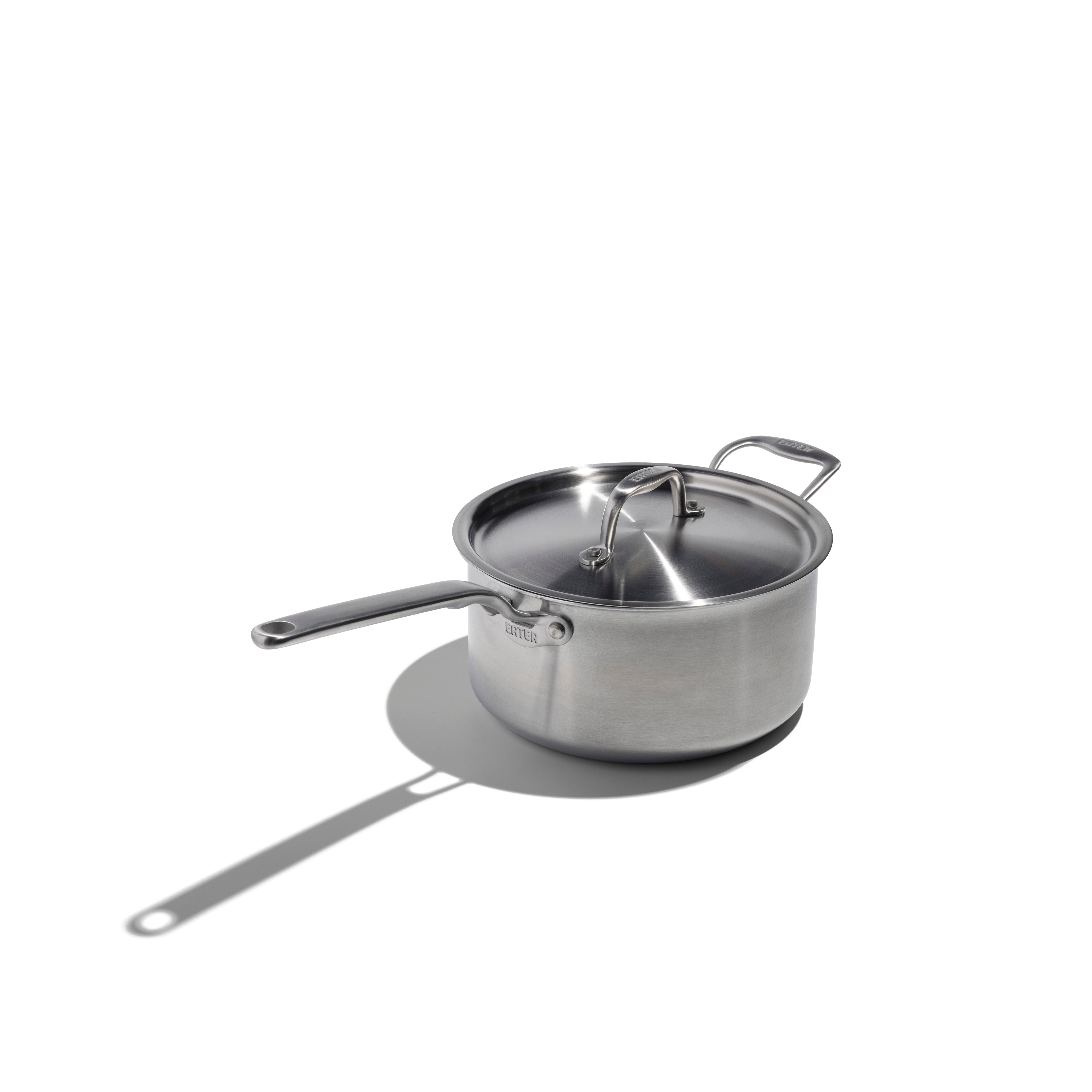 Heritage Steel 4 Quart Saucepan with Lid - Premium Stainless Steel Cookware for Home Chefs | Perfect for Soups, Sauces & Slow Cooking