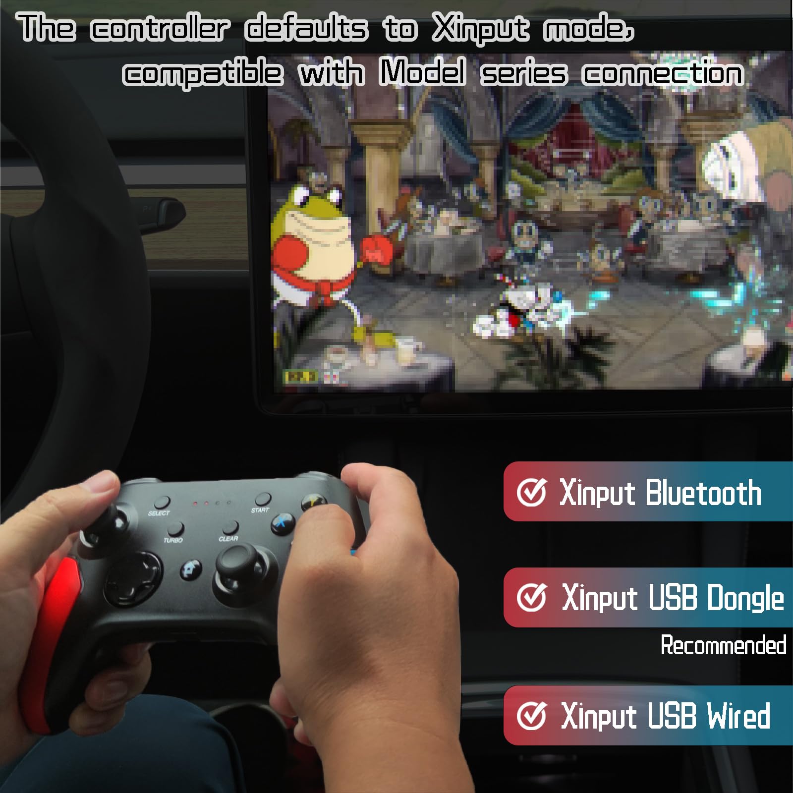 Wireless Bluetooth Controller for iPhone, Android, Switch, PC - Gaming with Dongle & Phone Clip