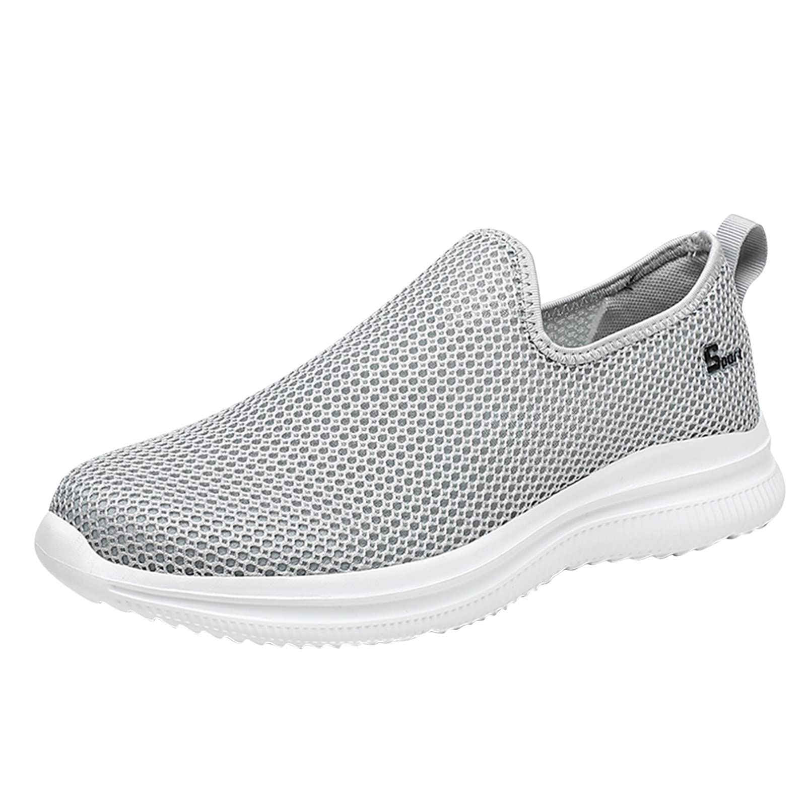 **Women's Wide Width Slip-On Sneakers - Hands-Free Running Shoes for Women - Casual Fashion Loafers & Tennis Shoes - Red Dress Shoe for Walking, Work & Travel**