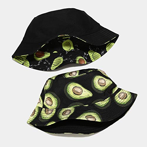 FASHIXD Reversible Bucket Hats for Women & Men - Summer Fruit Print Fisherman Cap, Packable Outdoor Sun Hat for Beach, Hiking & Travel