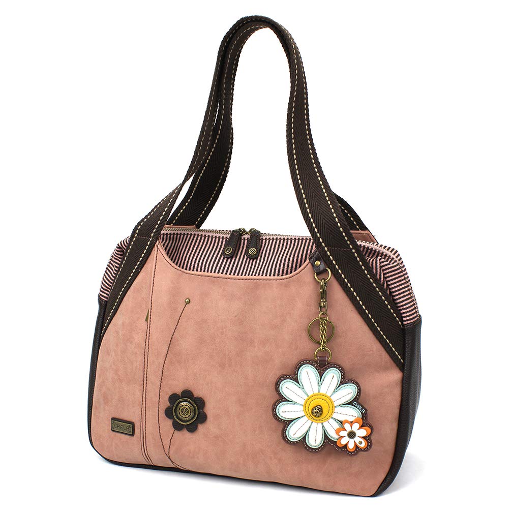 CHALA Bowling Bag for Women - Stylish Daisy Print in Dusty Rose - Perfect for Bowling, Gym, Travel & Sports Accessories Storage