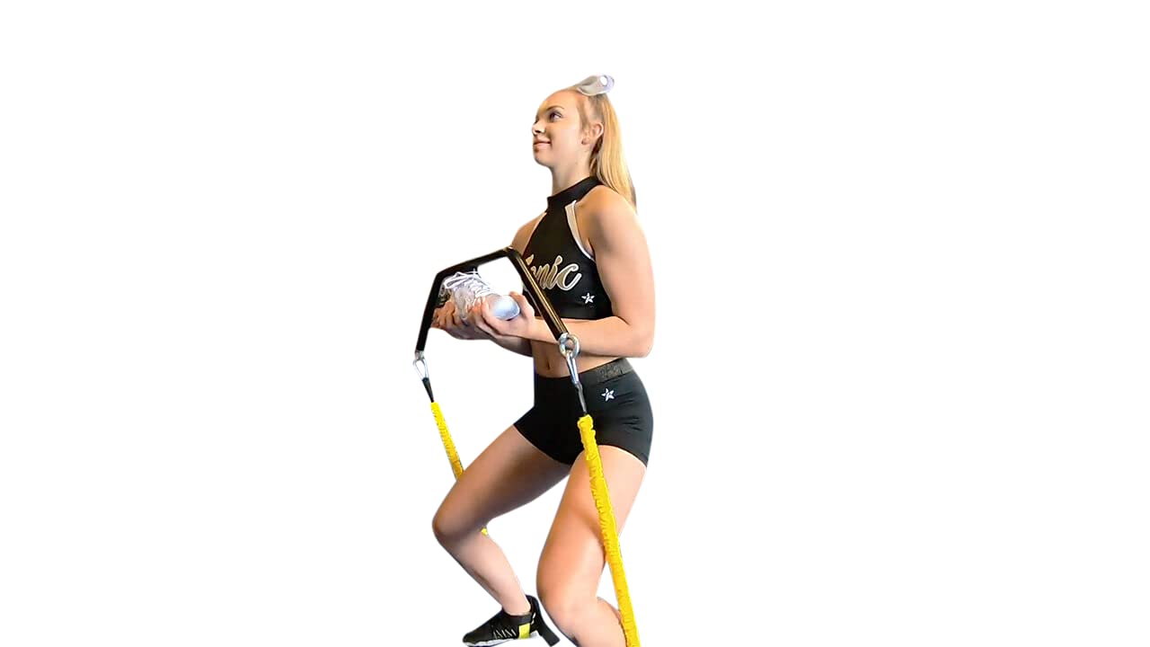 Tumbl Trak Stunt Double Resistance Band - Cheerleading Training Equipment for Strength & Flexibility - Perfect for Gymnastics, Cheerleading & Dance Practice