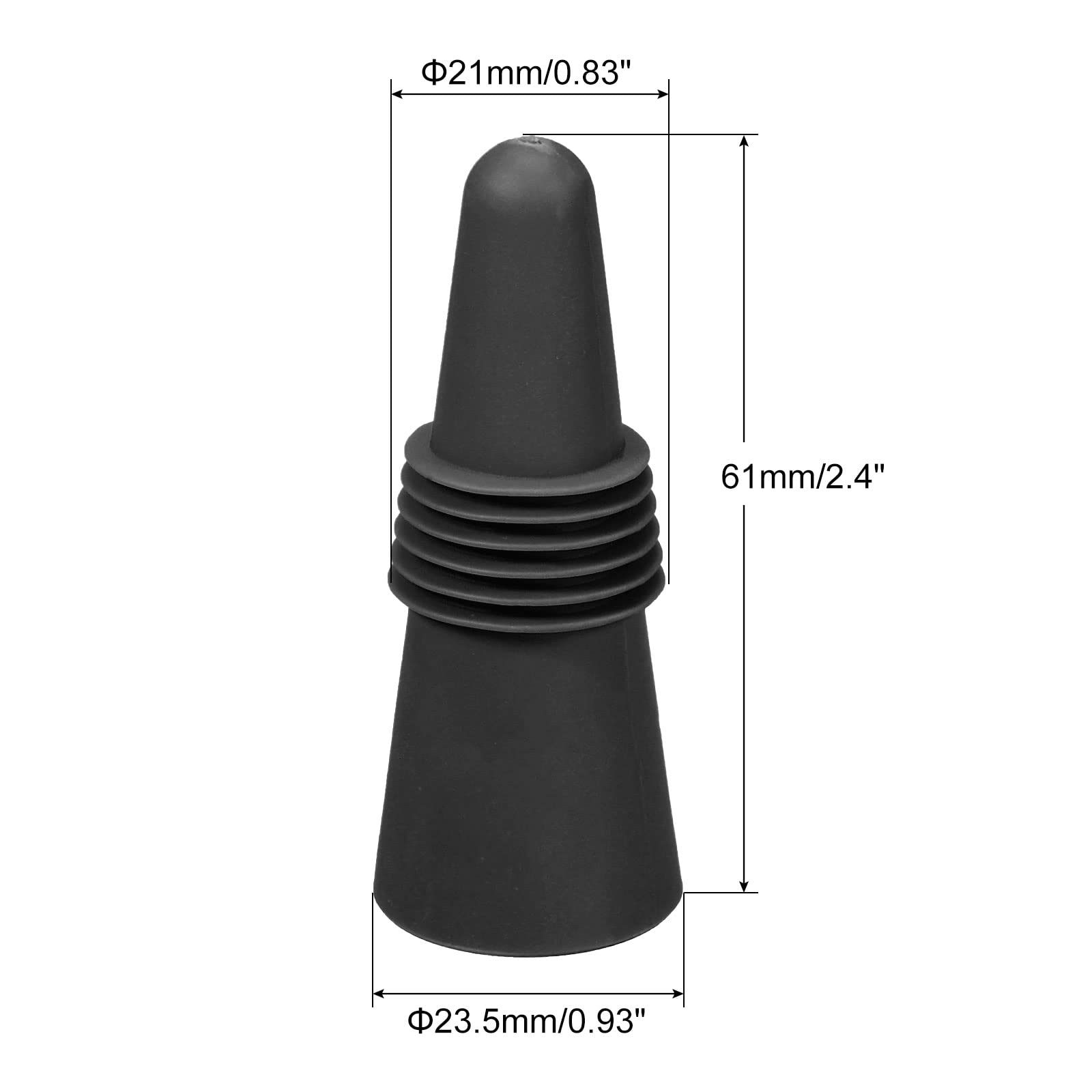 Meccanixity Silicone Wine Stoppers - 4 Pack Reusable Beverage Bottle Sealer Caps for Wine, Beer & Drinks | Airtight Leakproof Cover | Perfect for Parties, Picnics & Home Bar Storage
