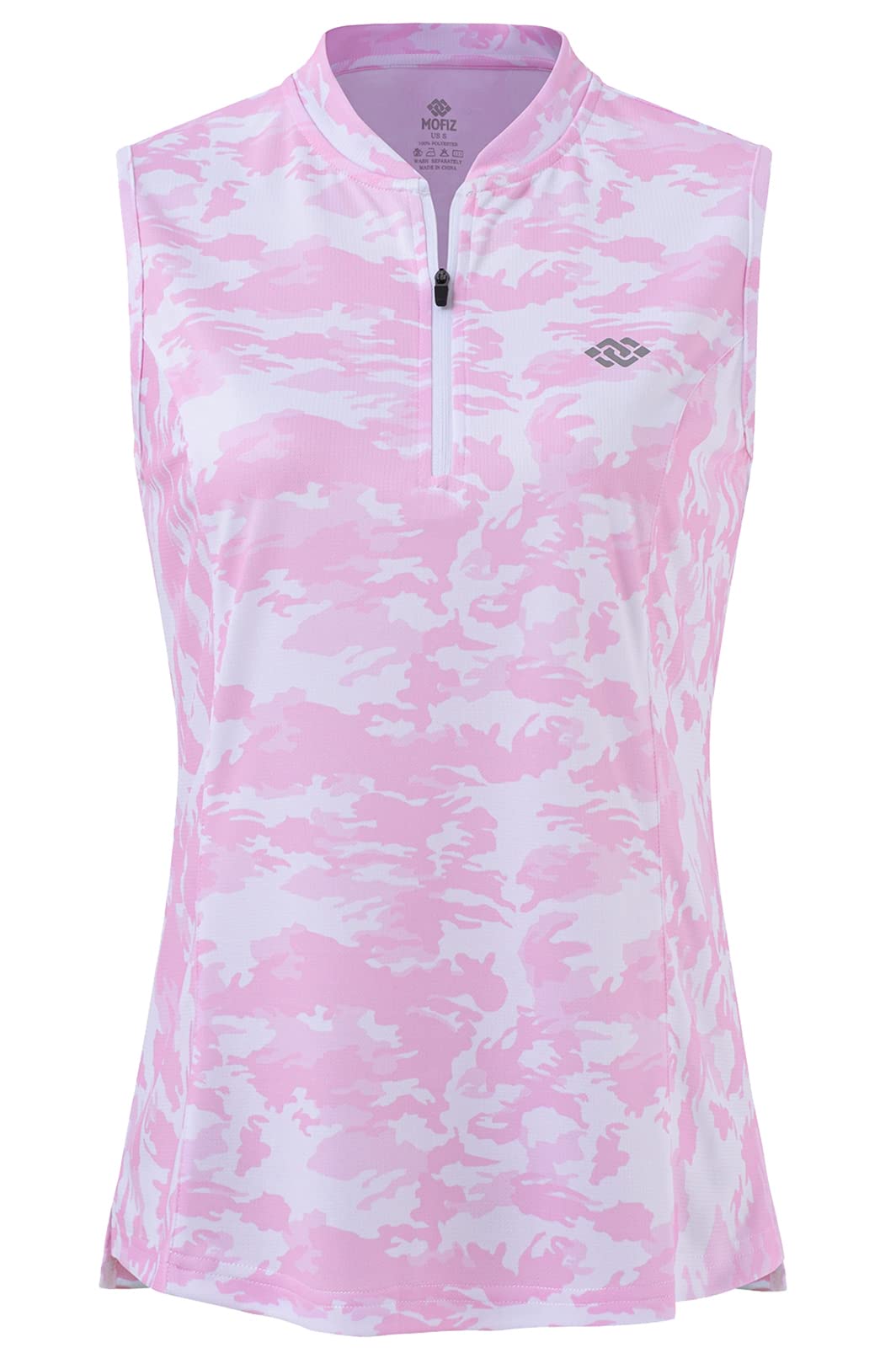 Women's Sleeveless Quick-Dry UPF 50+ Sports Shirt - Breathable Golf & Tennis Top with Zipper for Pickleball, Running & Outdoor Activities