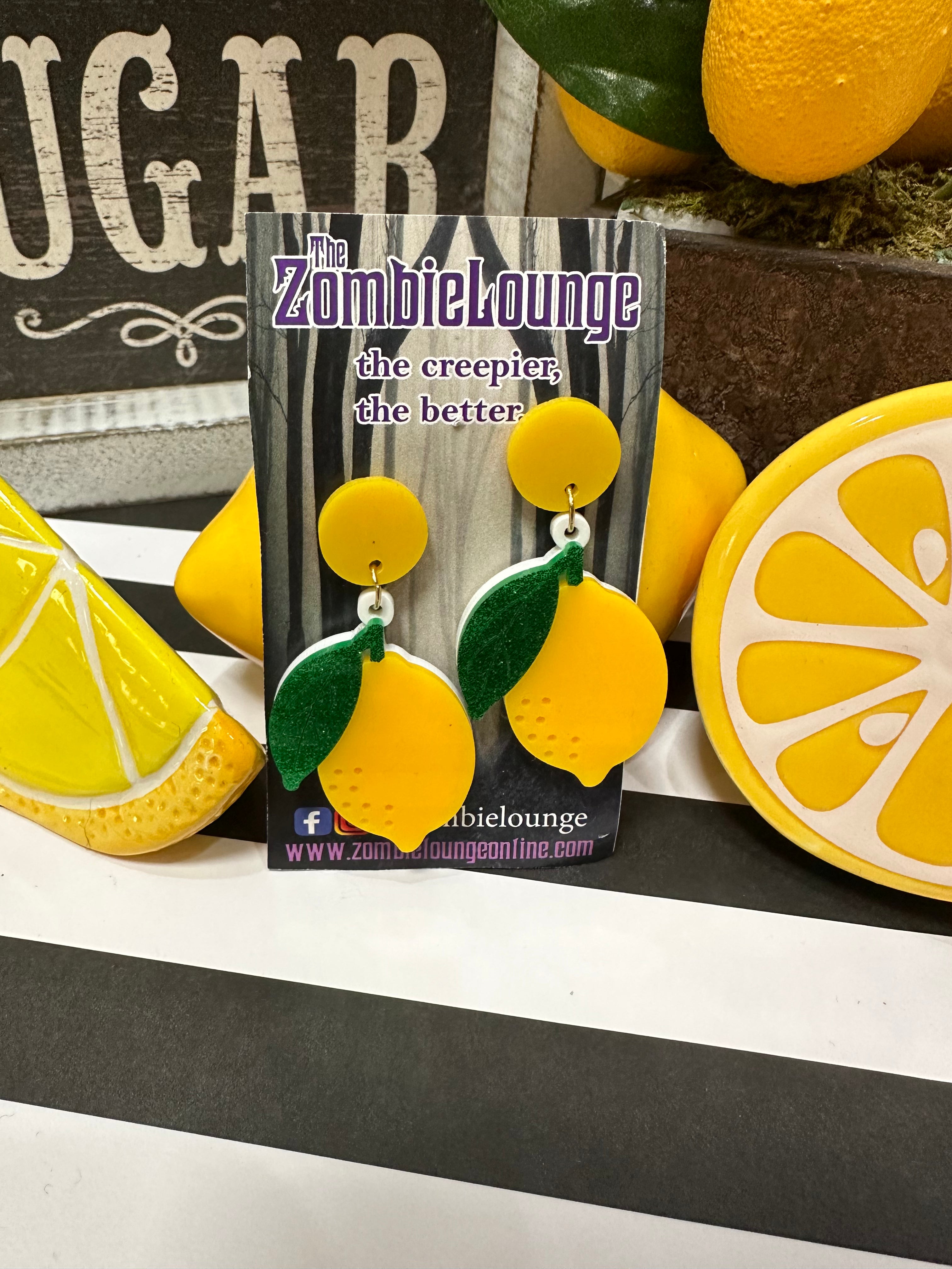 Stylish Lemon Stud Earrings - Dainty Citrus Fruit Jewelry for Women - Perfect for Summer, Beach, and Casual Outfits