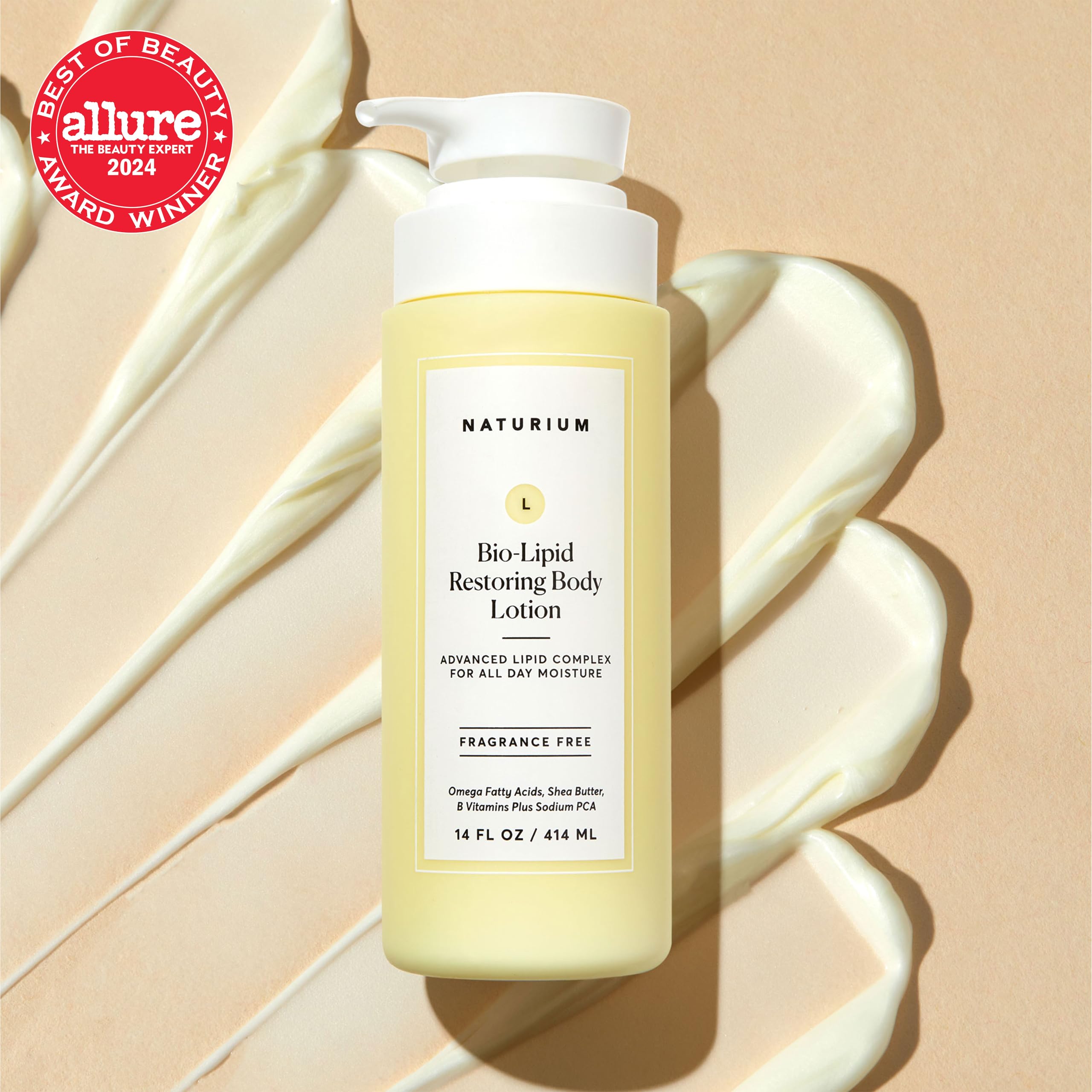Naturium Bio-Lipid Restoring Body Lotion with Shea Butter | Fragrance-Free Moisturizer | 14 oz | Deep Hydration for Dry Skin | Perfect for Daily Use & Sensitive Skin Care