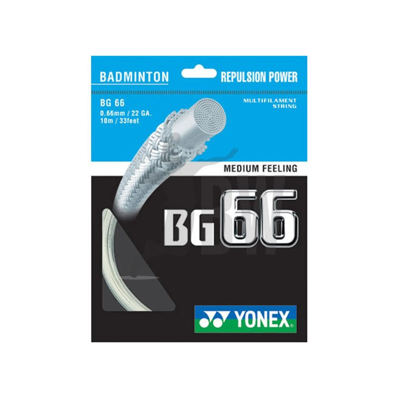 Yonex BG66 Badminton String - High-Performance Synthetic Gut for Smash Power & Durability | Perfect for Competitive Play & Training