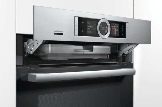 Bosch CSG656RS7 Series 8 Built-In Compact Oven with Steam Function - 60 x 45 cm Stainless Steel - Perfect for Small Kitchens & Baking Enthusiasts