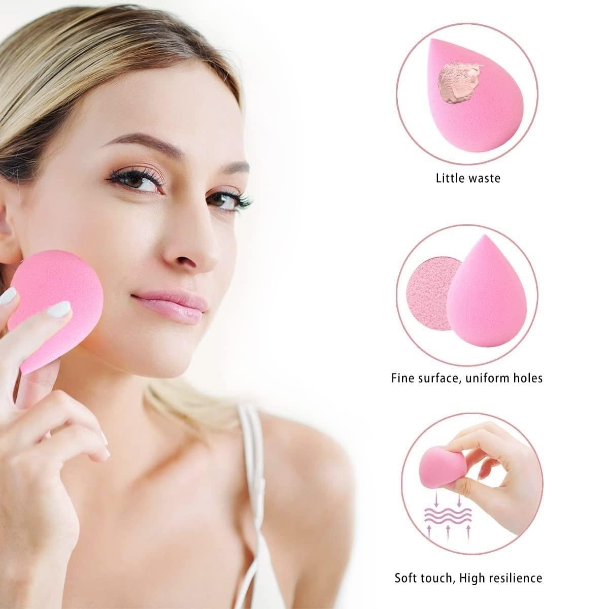 4Pcs Makeup Sponge Set for Dry & Wet Blending | Facejewel Beauty Tools