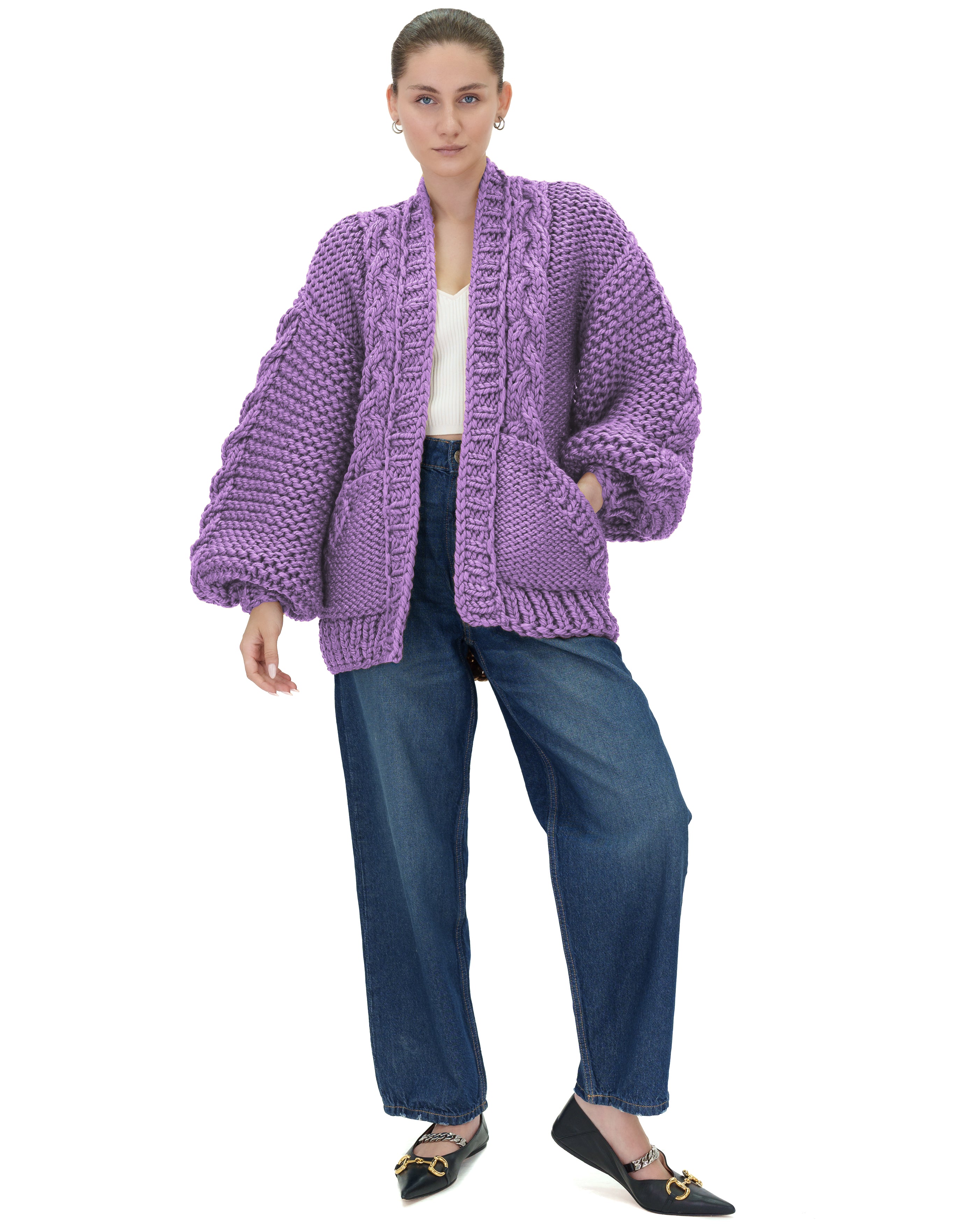 Stylish Braided Pocket Cardigan for Women - Soft Knit Open Front Sweater | Perfect for Fall, Winter & Layering Outfits