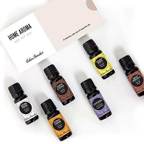 Edens Garden 100% Pure Essential Oil Set - 6 Pack Aromatherapy Diffuser Kit (10ml Each) for Relaxation, Stress Relief & Home Fragrance | Perfect for Diffusers, Massage & Spa Use