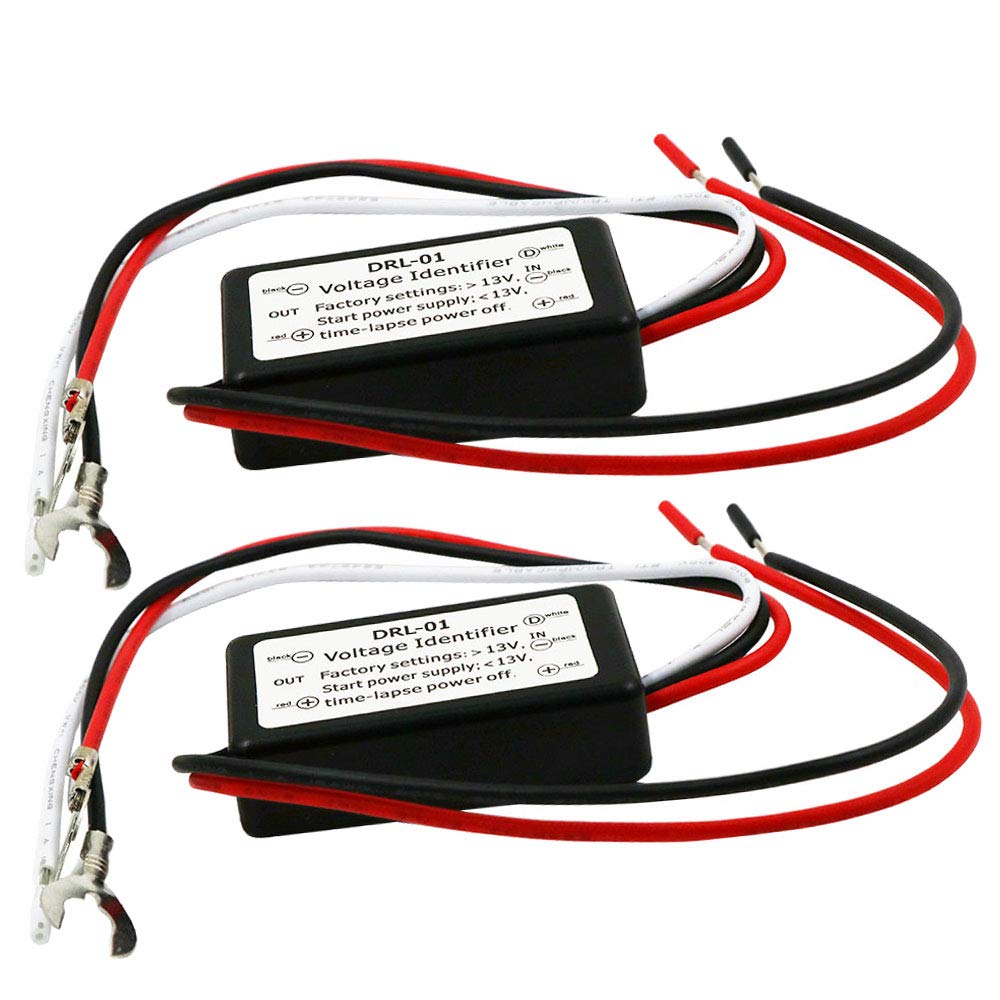 YSY 2PCS DRL Controller for Auto Car LED Daytime Running Lights - 12-18V Relay Harness with Dimmer On/Off Switch - Compatible with Fog Lights (DRL-01) | Perfect for Enhanced Vehicle Safety & Style in Day/Night Driving