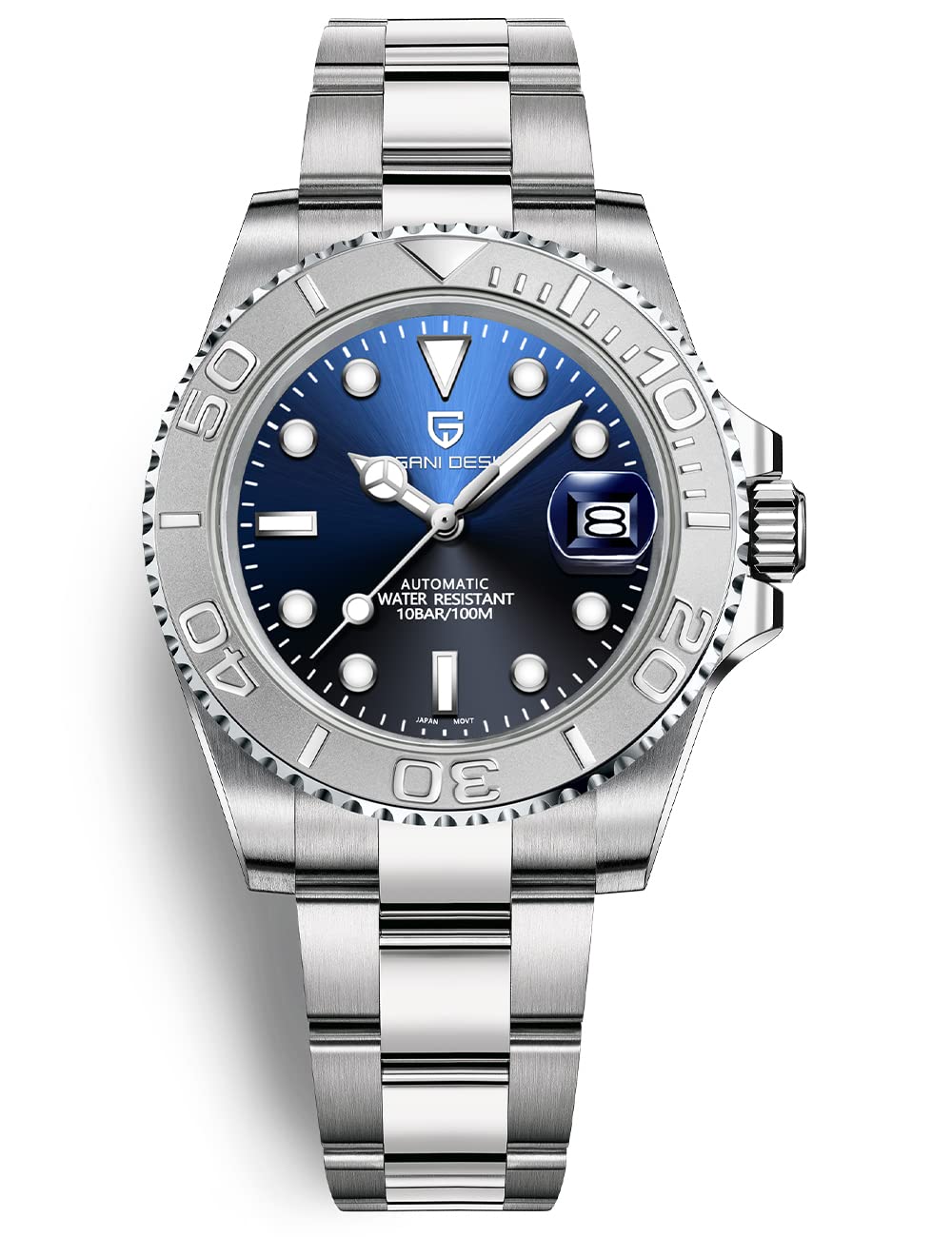 Pagani Men's Automatic Watch NH35 Mechanical 100M Waterproof for Diving & Yachting
