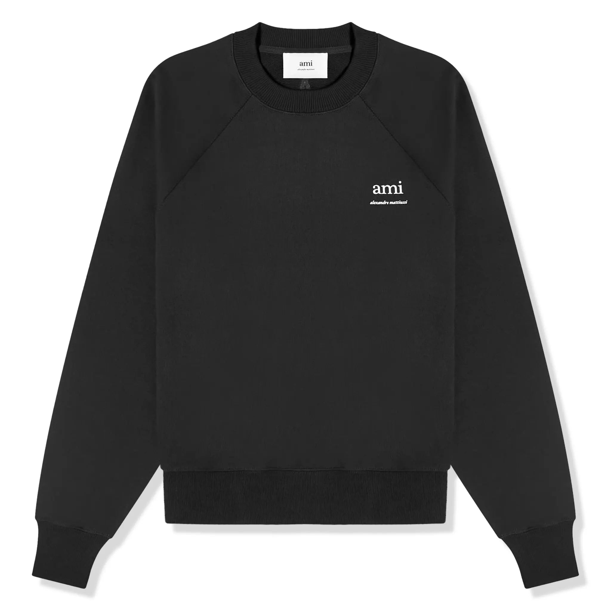 Ami Paris Ami Alexandre Mattiussi Black Sweatshirt for Men | Premium Cotton Pullover Hoodie | Casual Streetwear & Everyday Wear