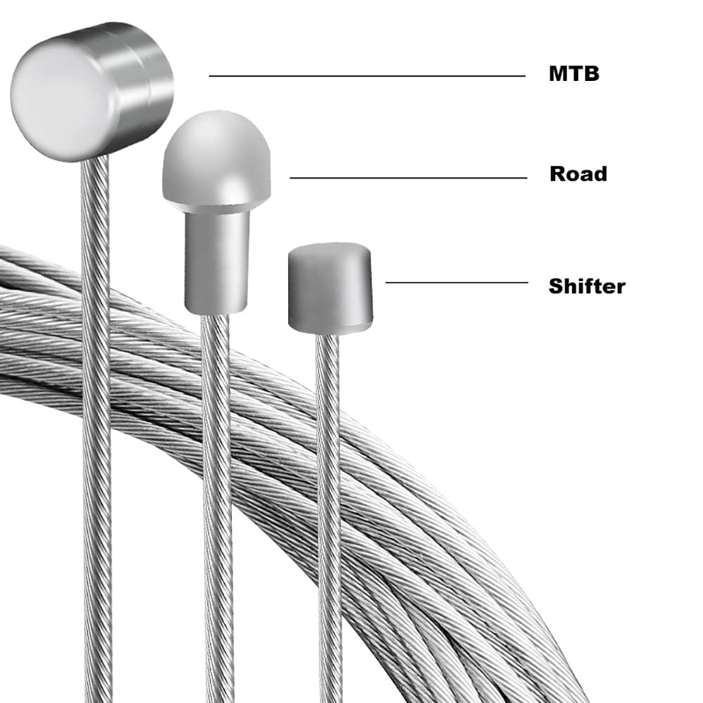 Premium Bike Brake Cable & Shifter Cable Housing Kit - Durable Bicycle Brake Line Set with V-Brake Noodles & Cable Guides (2 Plastic Hoses) for Road & MTB Mountain Bikes | Perfect for Cycling Maintenance & DIY Bike Repairs