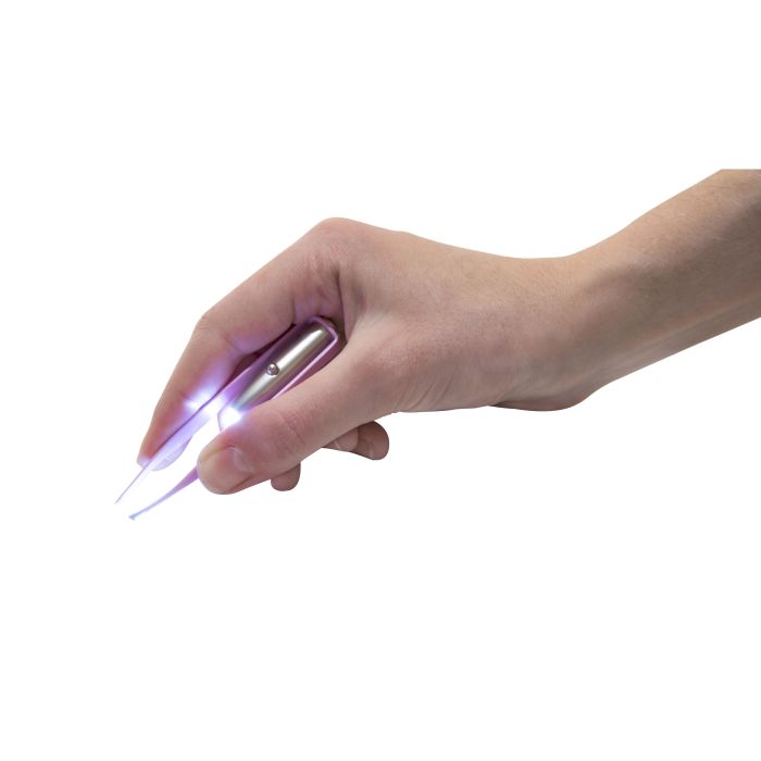 Bright LED Lighted Tweezers for Precision Work - Perfect for Eyebrow Shaping, Splinter Removal & DIY Crafts (Set of 2)