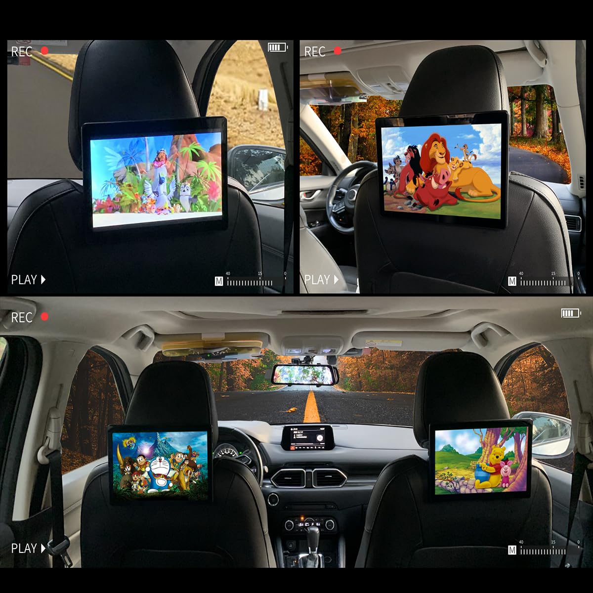 10.1 Inch 4G+32G Android Headrest Tablet with WiFi, Sync Screen & Phone Mirroring - IPS Touch Screen Car Backseat TV Monitor for Kids Entertainment & Long Road Trips
