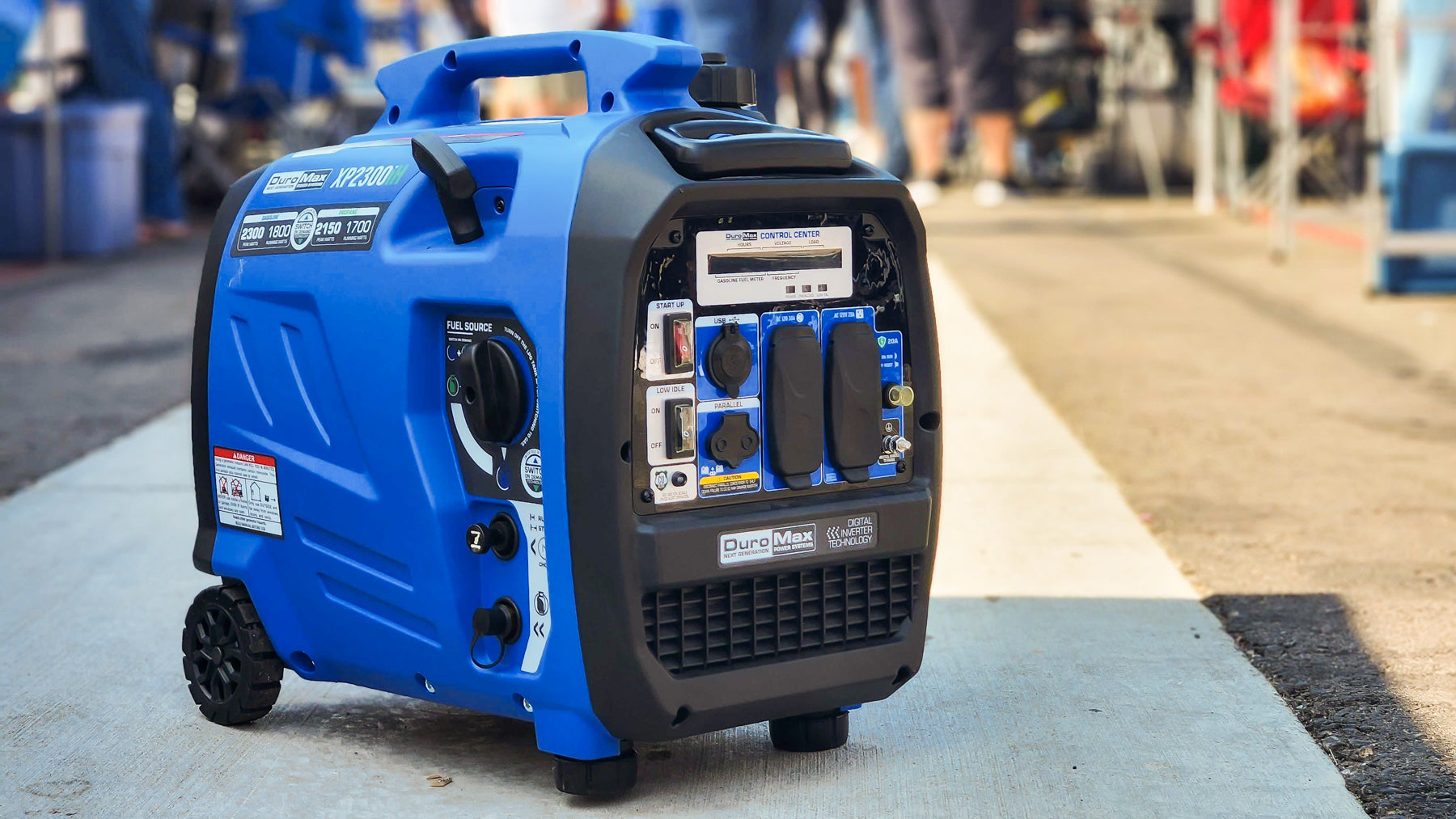2300W Dual Fuel Portable Inverter Generator with CO Alert - Gas & Propane Powered for Camping, RV, Home Backup & Outdoor Power Supply