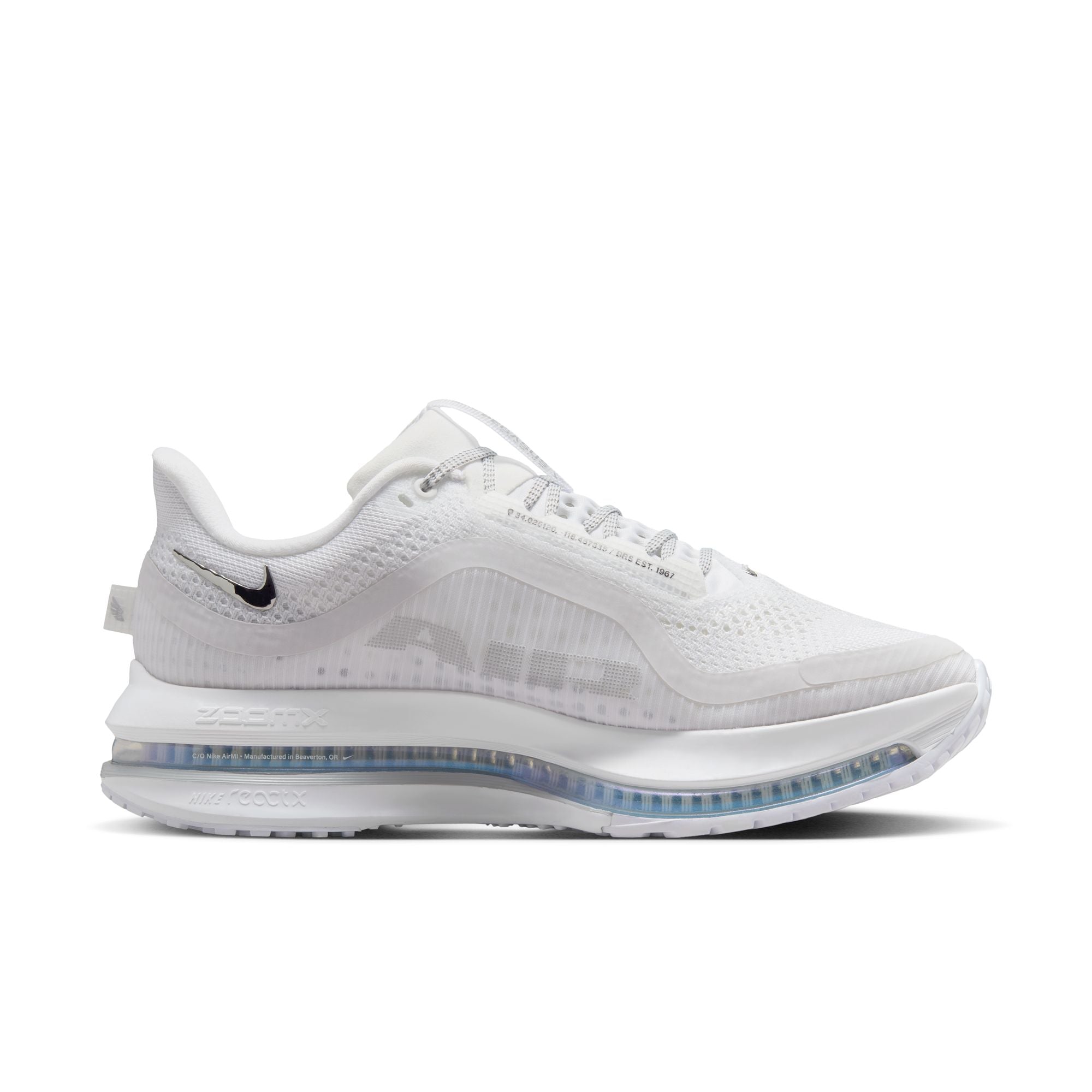 Nike Air Zoom Pegasus 39 Premium Running Shoes for Men (D Width) - White/Metallic Silver | Cushioned Road Running & Training Sneakers for Comfort & Performance