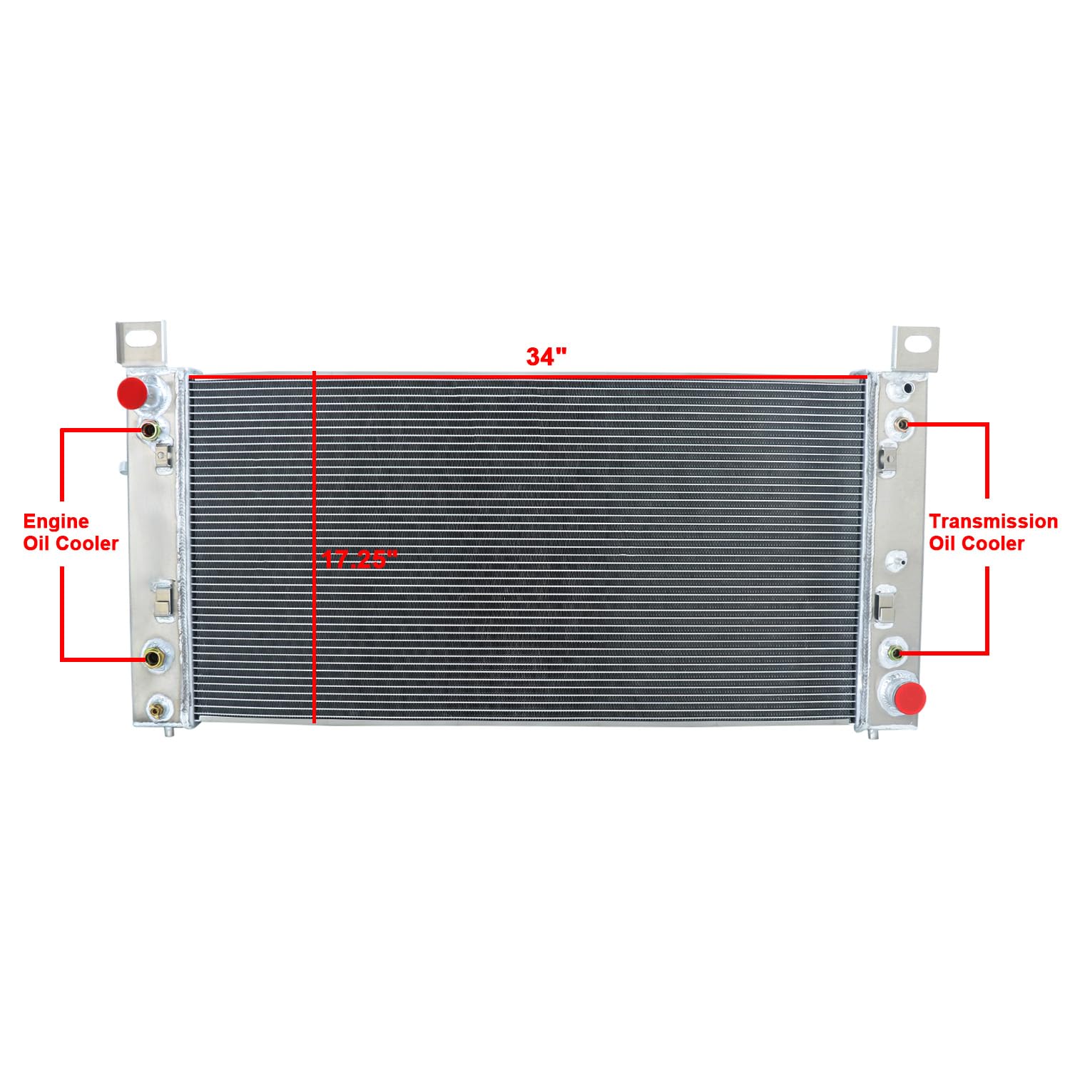 AlloyWorks 3-Row Aluminum Radiator with Shroud Fan & Relay Kit - Compatible with 2008-2013 Chevy Silverado 1500, GMC Yukon, HUMMER H2 - Heavy-Duty Cooling for Towing & Off-Road Adventures