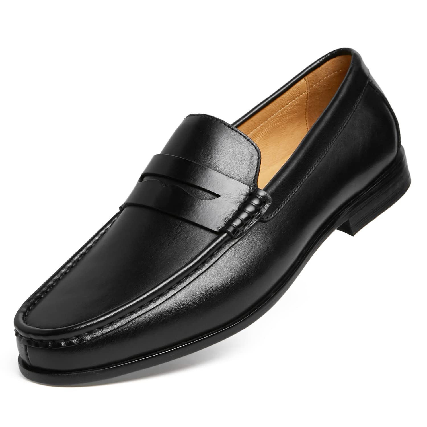 Journey West Men's Genuine Leather Penny Loafers - Slip-On Dress Shoes for Business & Casual Wear | Comfortable Office Shoes, Wedding Attire & Professional Outfits