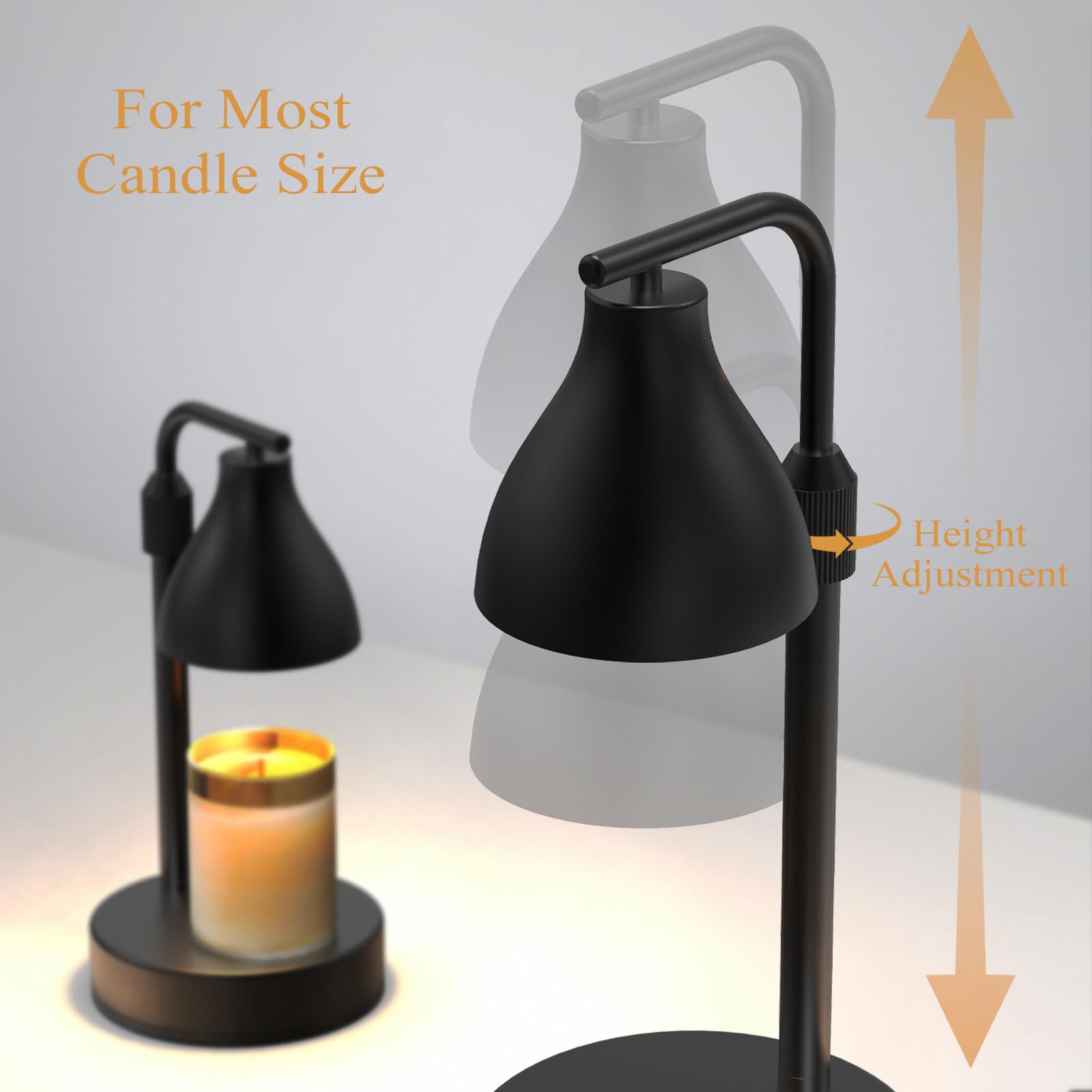 Vaincre Electric Candle Warmer Lamp with Timer & Dimmer - 2 Bulbs Included - Romantic Home Decor for Bedroom, Bathroom, Spa - Perfect Gift for Women, Mothers Day, Christmas