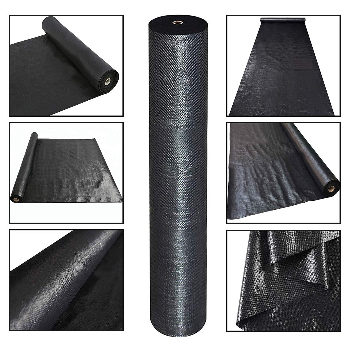 Premium 5oz Heavy Duty Weed Barrier Landscape Fabric - Commercial Grade Ground Cover for Gardening, 6ft x 300ft, Black | Ideal for Weed Control in Gardens, Landscaping Projects & Agricultural Use