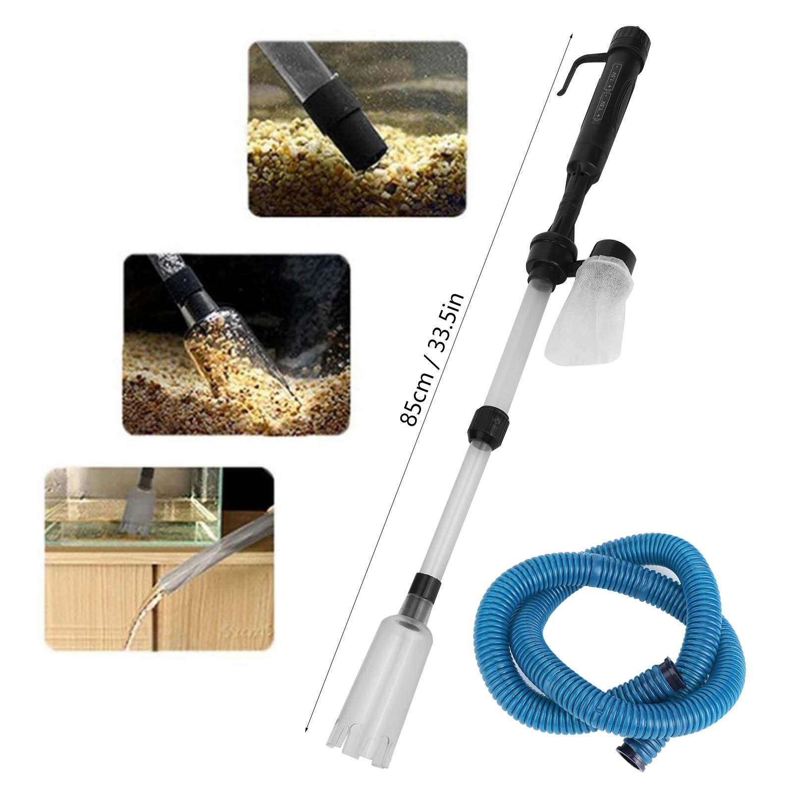 Battery Powered Gravel Cleaner for Aquarium - Easy Water Changer & Cleaning Tool for Fish Tanks