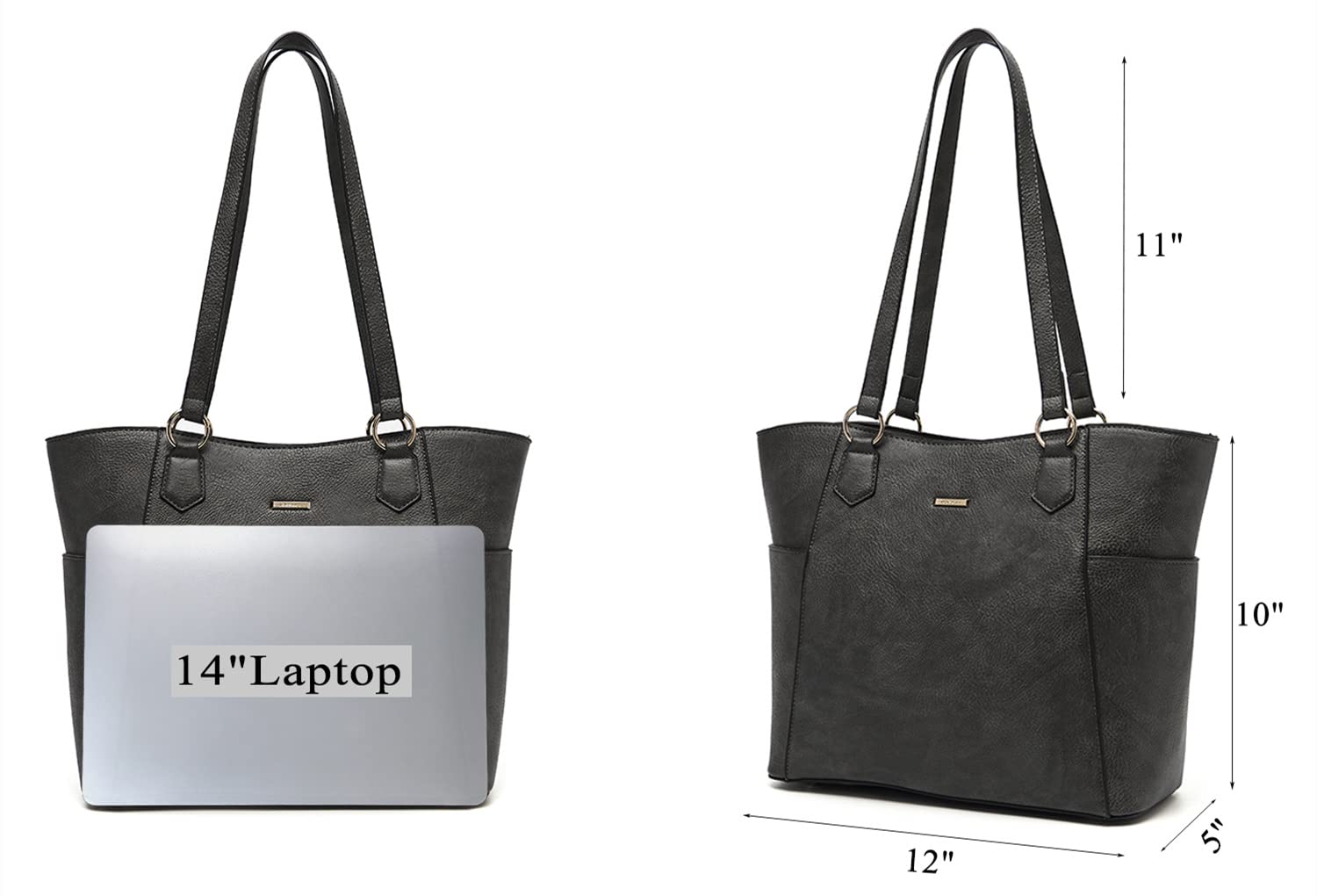 Women's Tote & Crossbody Bag Set - Large Shoulder Purse for Work & Travel