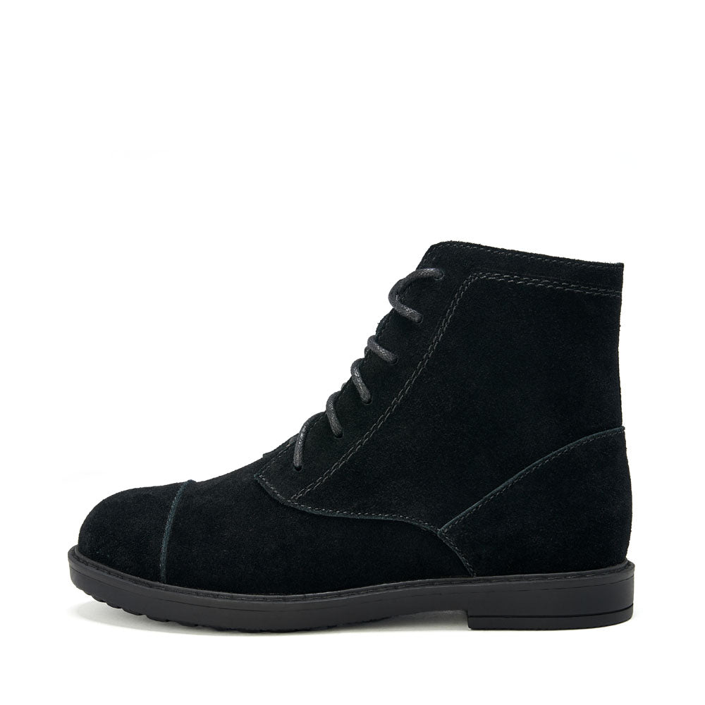 Thomas Suede Black Leather Loafers for Men - Comfortable Slip-On Dress Shoes for Business, Casual & Office Wear