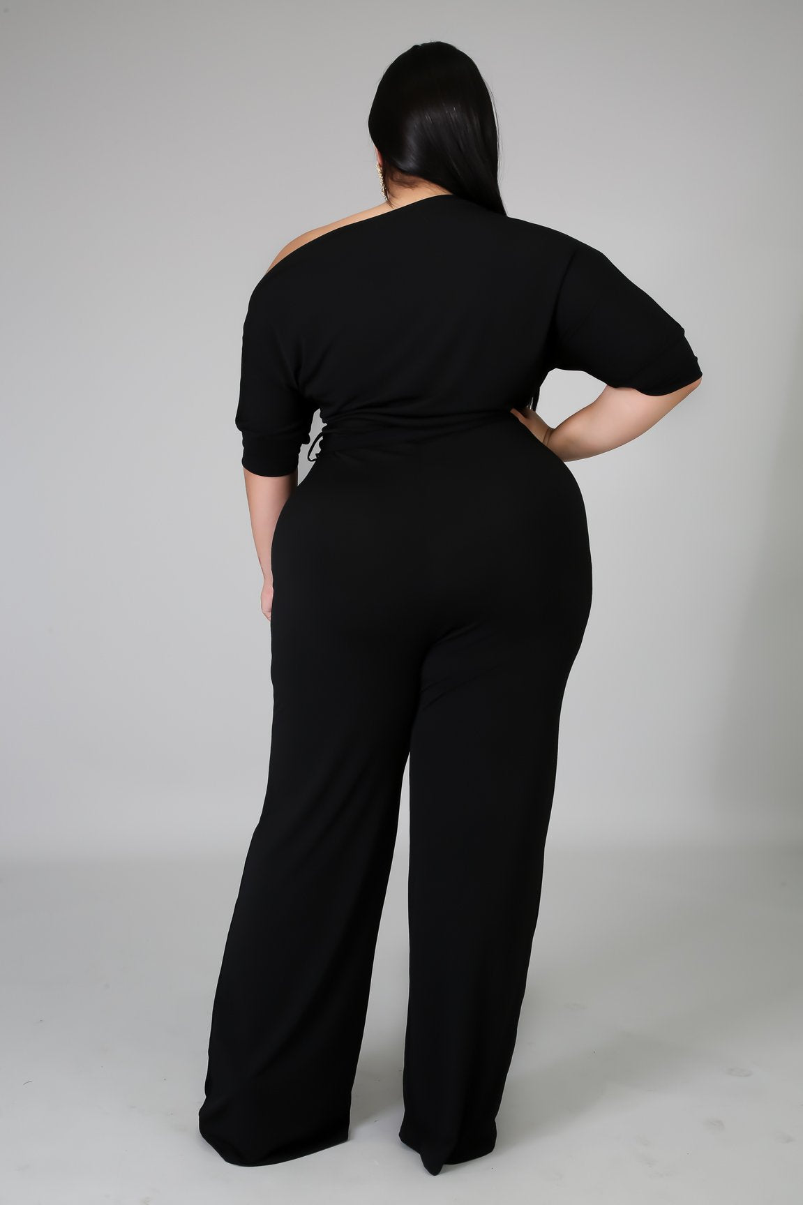 Libby Curve Jumpsuit for Women - Black Stretch Fabric Romper with Pockets | Perfect for Casual Outings, Date Nights & Summer Vacations