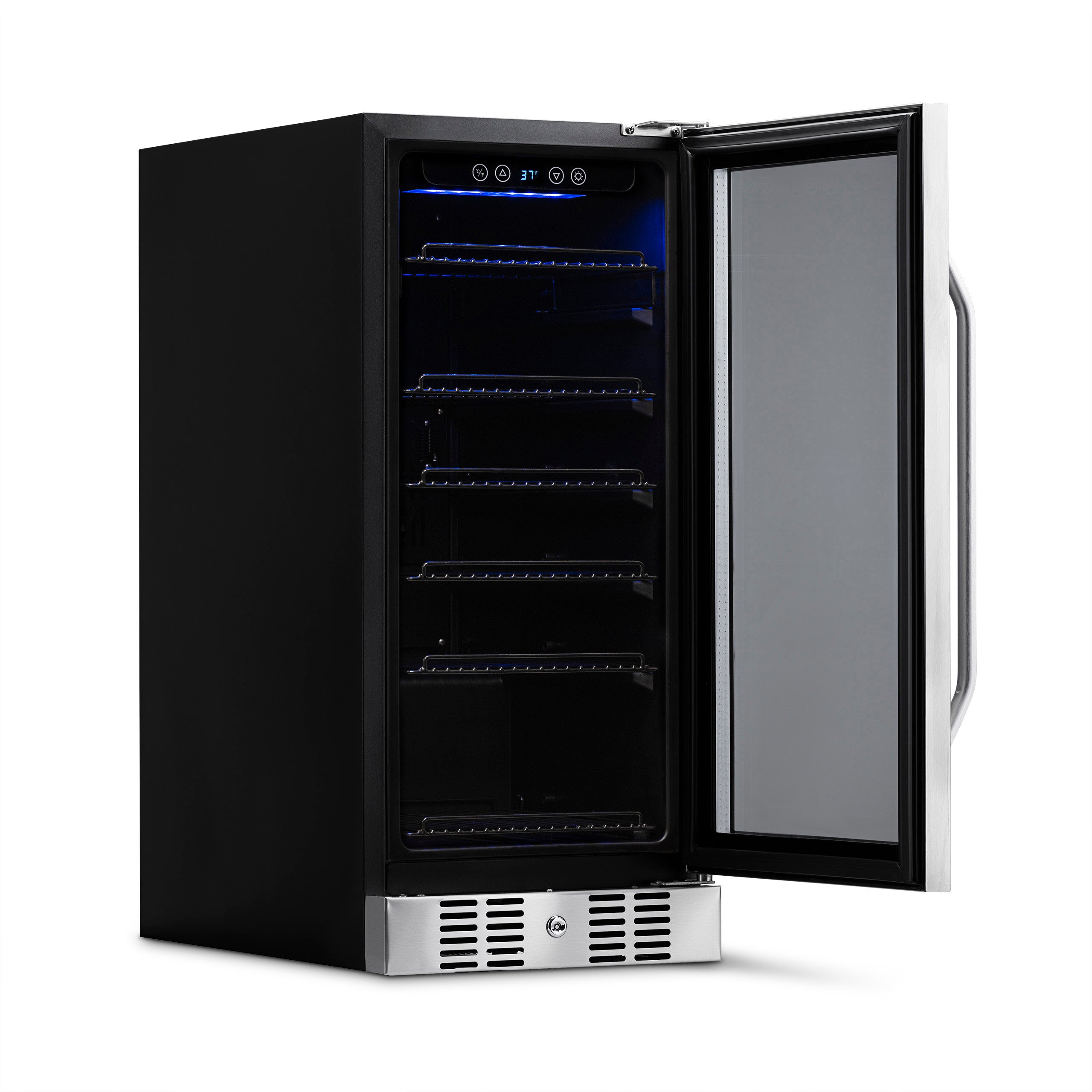 Newair® 96 Can Built-In Stainless Steel Beverage Refrigerator - Perfect for Home Bars, Office, and Entertaining Spaces