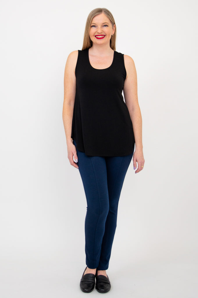 Stylish Black Bamboo Jazz Tank Top - Breathable & Comfortable Women's Casual Wear for Yoga, Gym & Summer Outfits