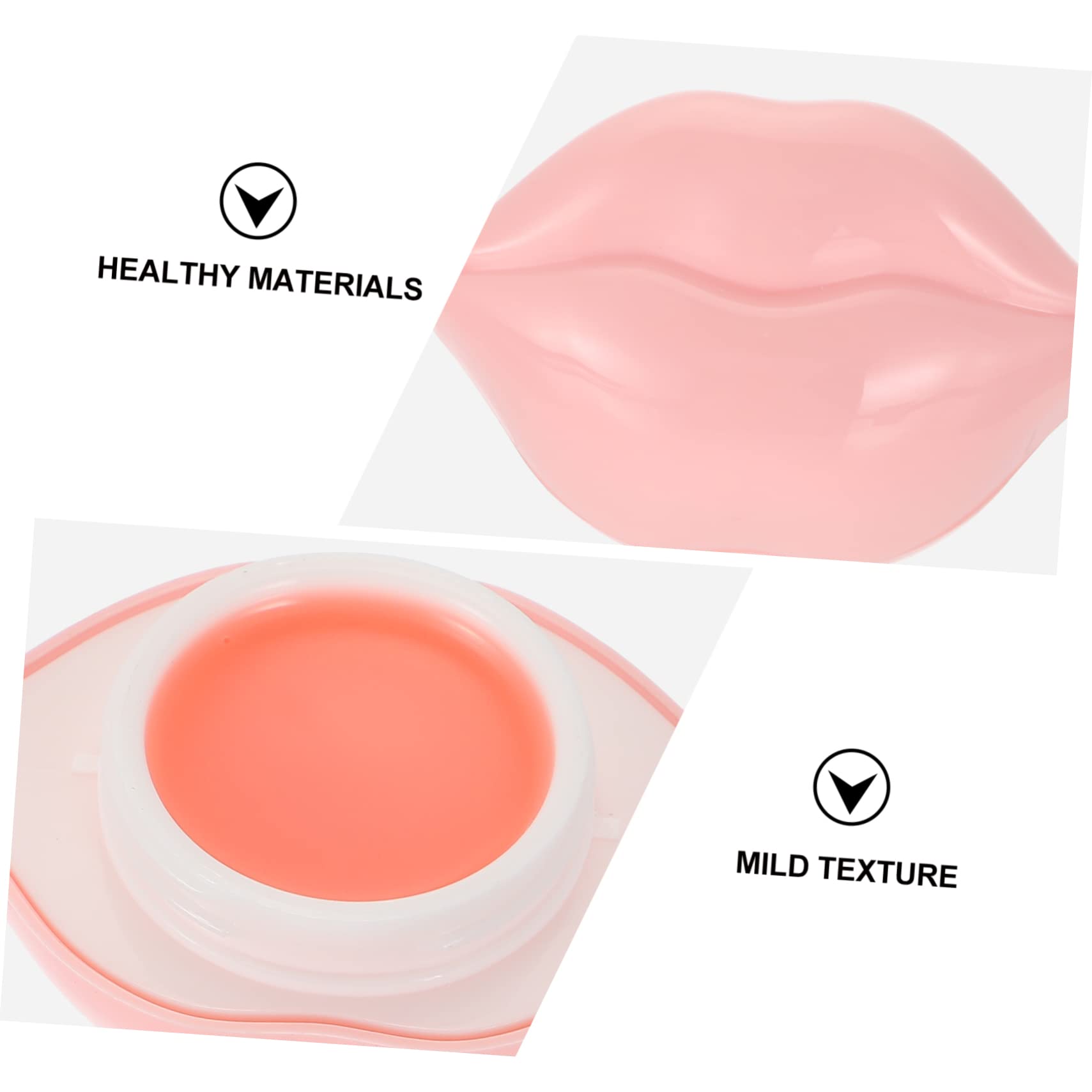 IPetboom 2-Pack Overnight Lip Gel Mask - Hydrating Lip Treatment for Dry & Chapped Lips, Portable Travel-Size Lip Moisturizer with Exfoliating Plaster - Pink Plastic Bottles | Perfect for Night Care, Travel & Daily Lip Therapy