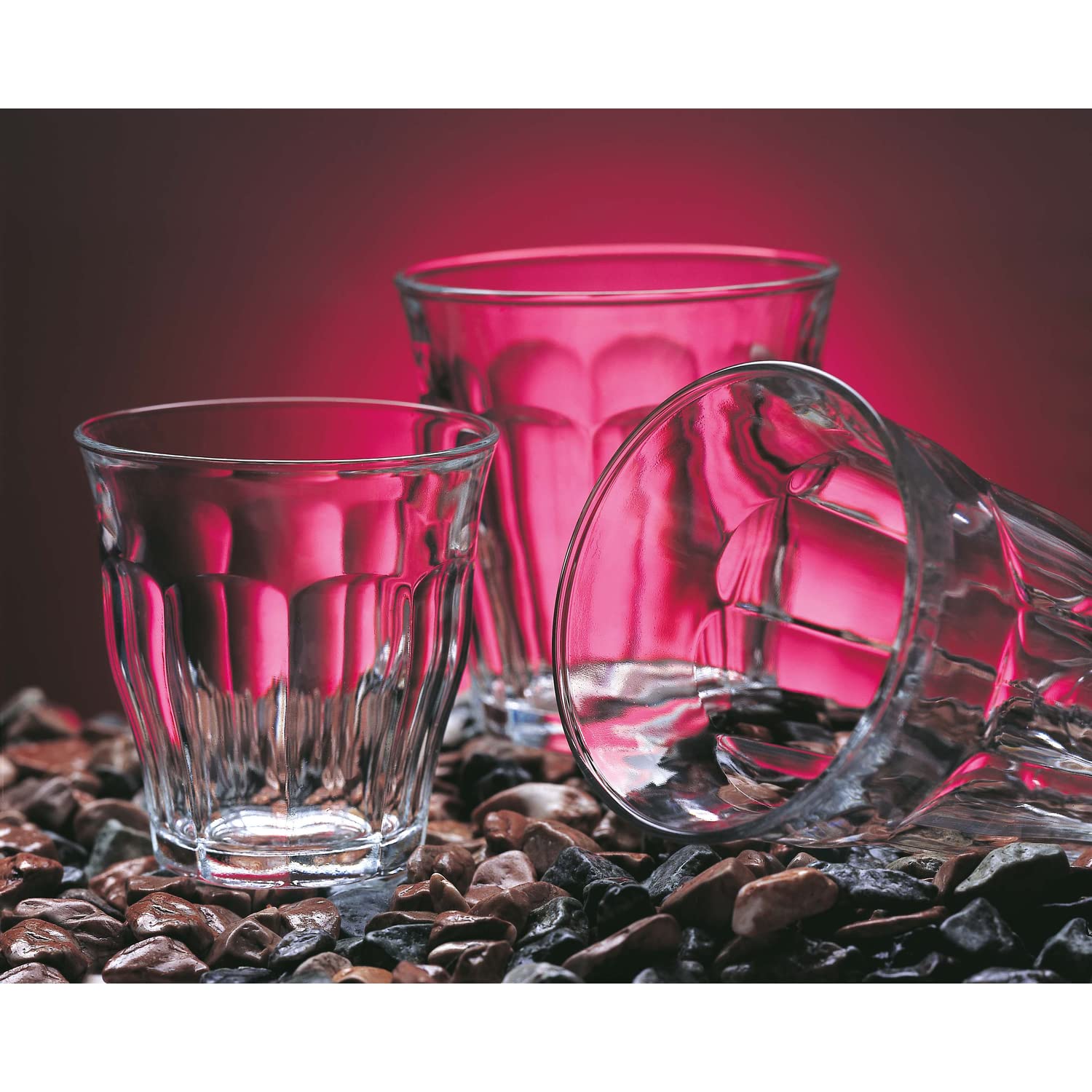 Duralex Picardie 8.5 oz (220 ml) Drinking Glasses - Set of 6 Unbreakable Tempered Glass Cups for Coffee, Juice & Water - Perfect for Home, Restaurant & Office Use