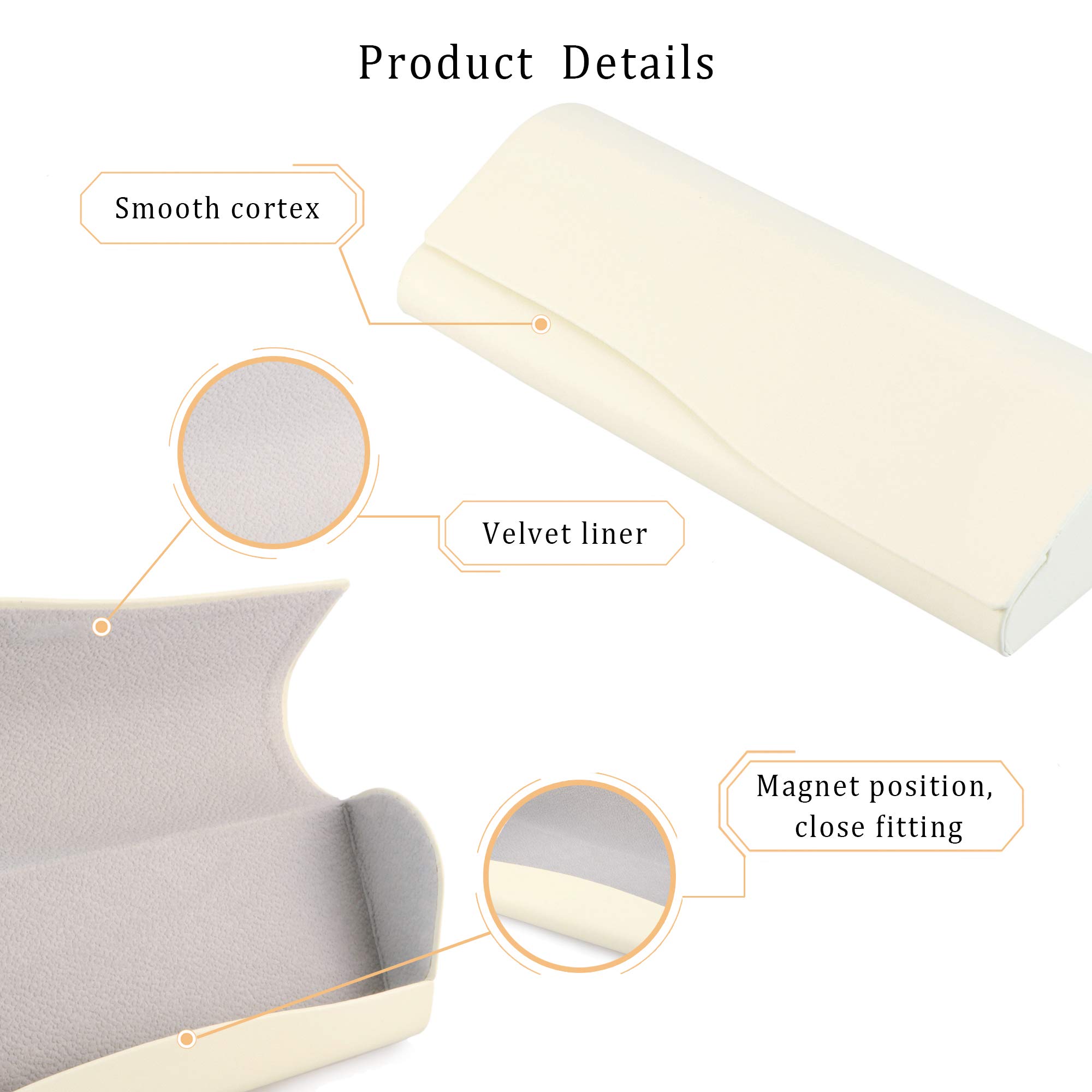 LifeArt Hard Shell Eyeglass Case - Durable PU Leather Sunglass Holder for Women & Men | Lightweight & Portable | Perfect for Travel, Work & Daily Use