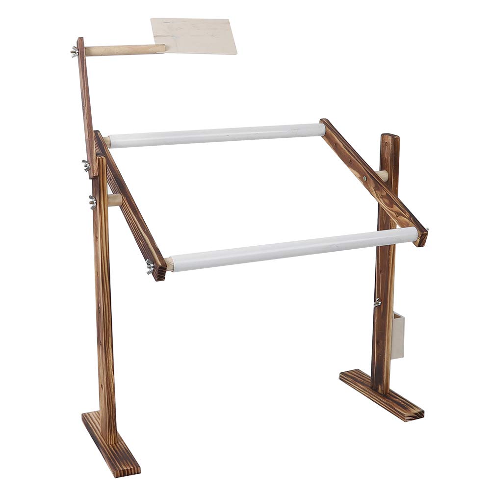 360° Adjustable Cross Stitch Stand - Pine Wood Embroidery Hoop Frame for Needlework & Sewing Projects | Perfect for DIY Crafting, Home Decor & Gift Making