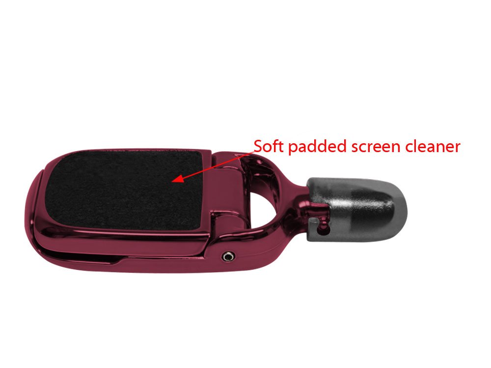 Premium Stylus Pen with Phone Stand & Screen Cleaner - Universal Touchscreen Compatible for iPhone, iPad, Samsung Galaxy, Google Pixel, Moto, Fire HD - Perfect for Office, School & Travel (Pink) by Cellet