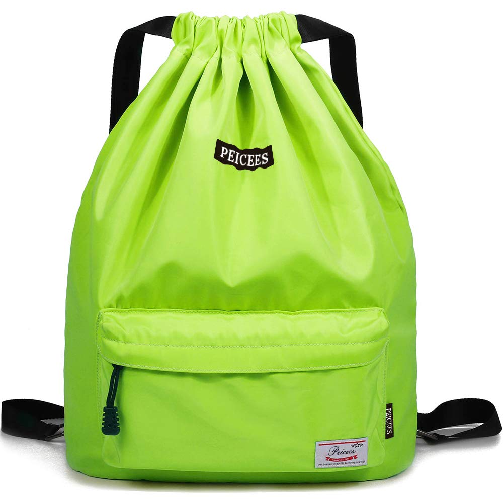 Waterproof Drawstring Sports Bag - Lightweight Sackpack Backpack for Men & Women - Gym, Travel, Hiking, Beach Essentials Storage