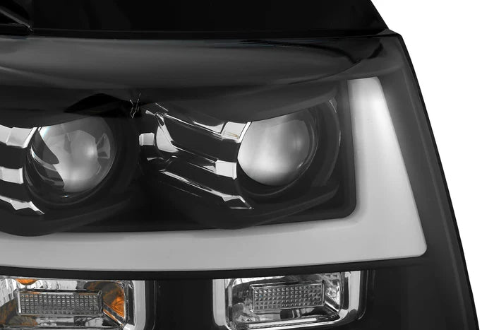 07-14 Chevrolet Tahoe/Suburban & 07-13 Avalanche LUXX Series Black LED Projector Headlights - High Performance Lighting for Night Driving & Off-Road Adventures