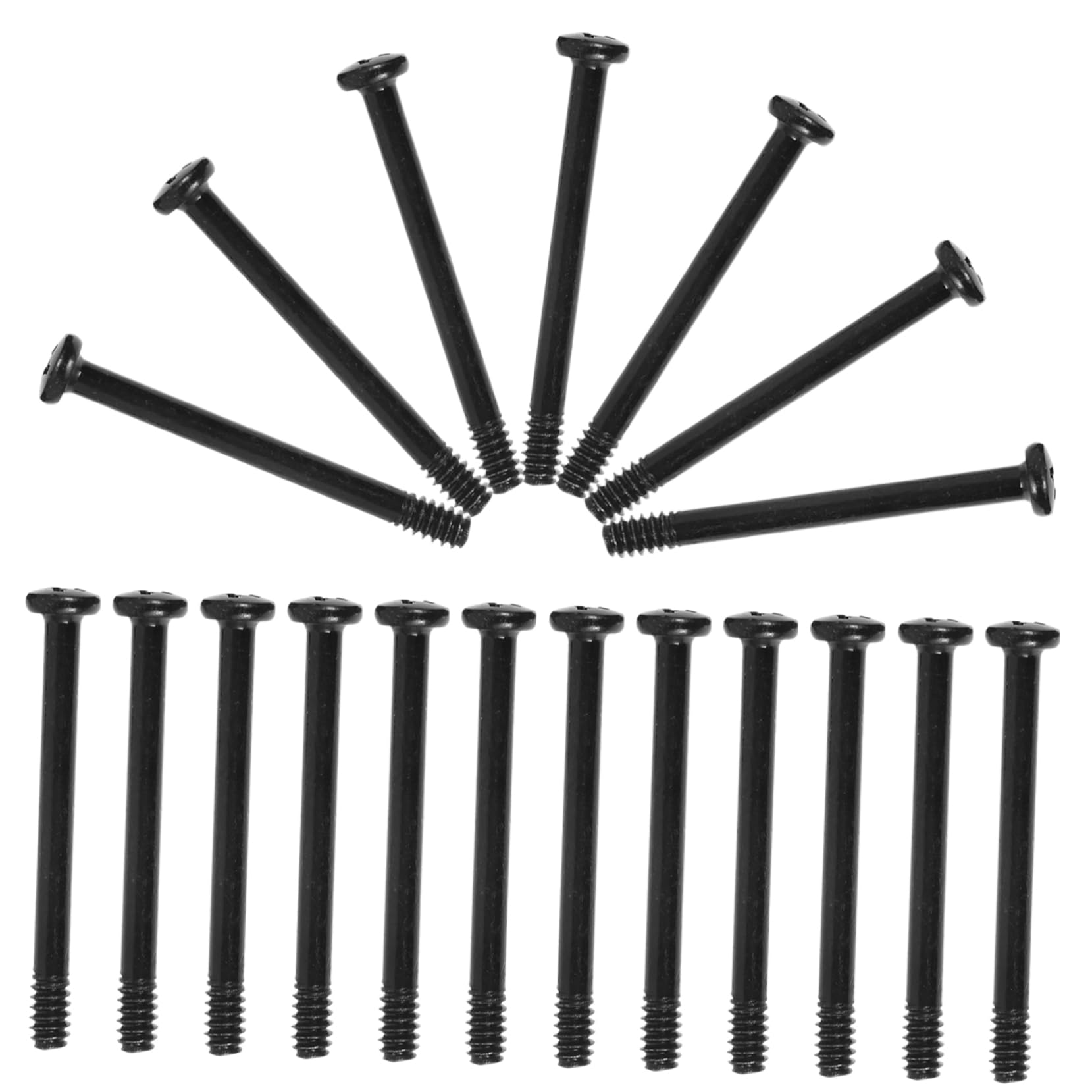50pcs Black Metal Computer Fan Mounting Screws - Replacement Cooling Fan Screws for PC Case, CPU Cooler & GPU Fans - Durable Long Fan Mounting Pins for Computer Accessories & DIY PC Builds